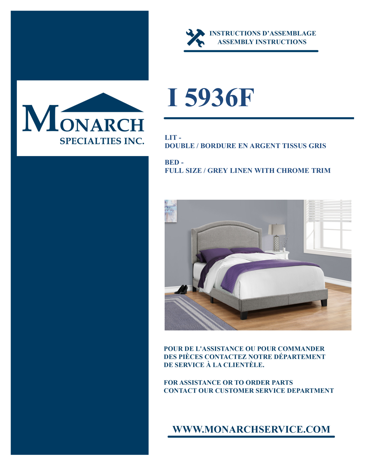 Monarch I5936F Assembly Guide