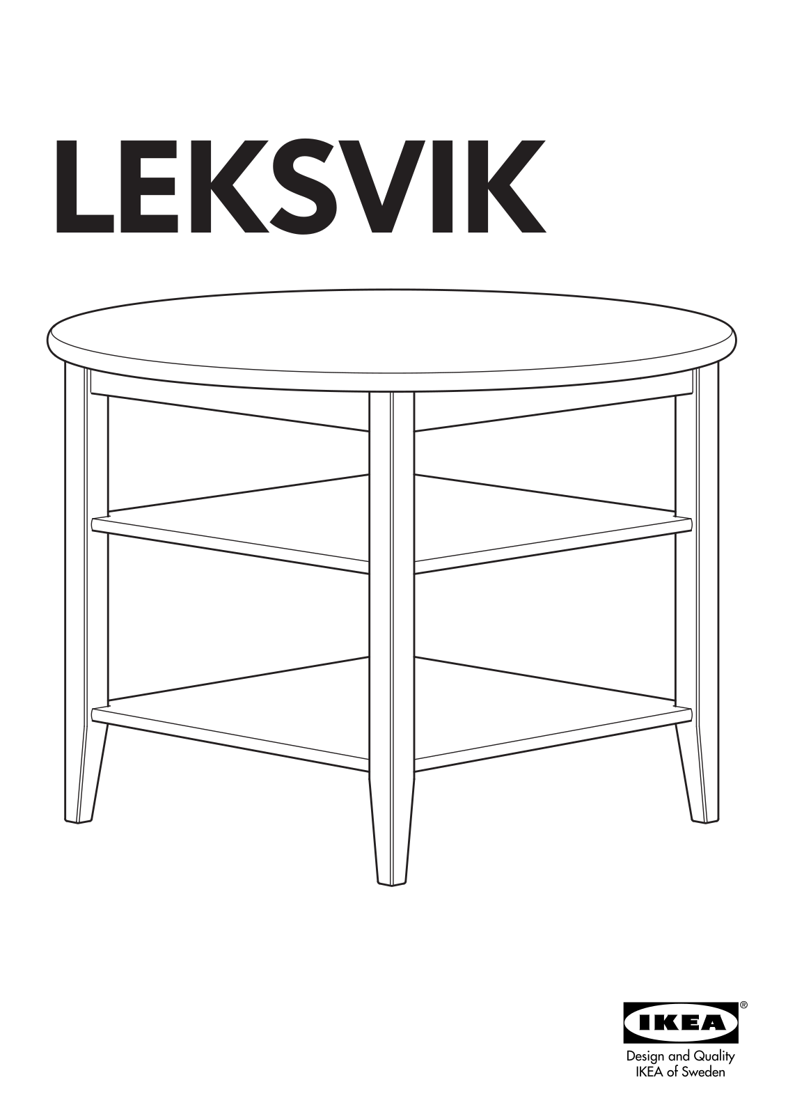 IKEA LEKSVIK CHILDS TABLE Assembly Instruction