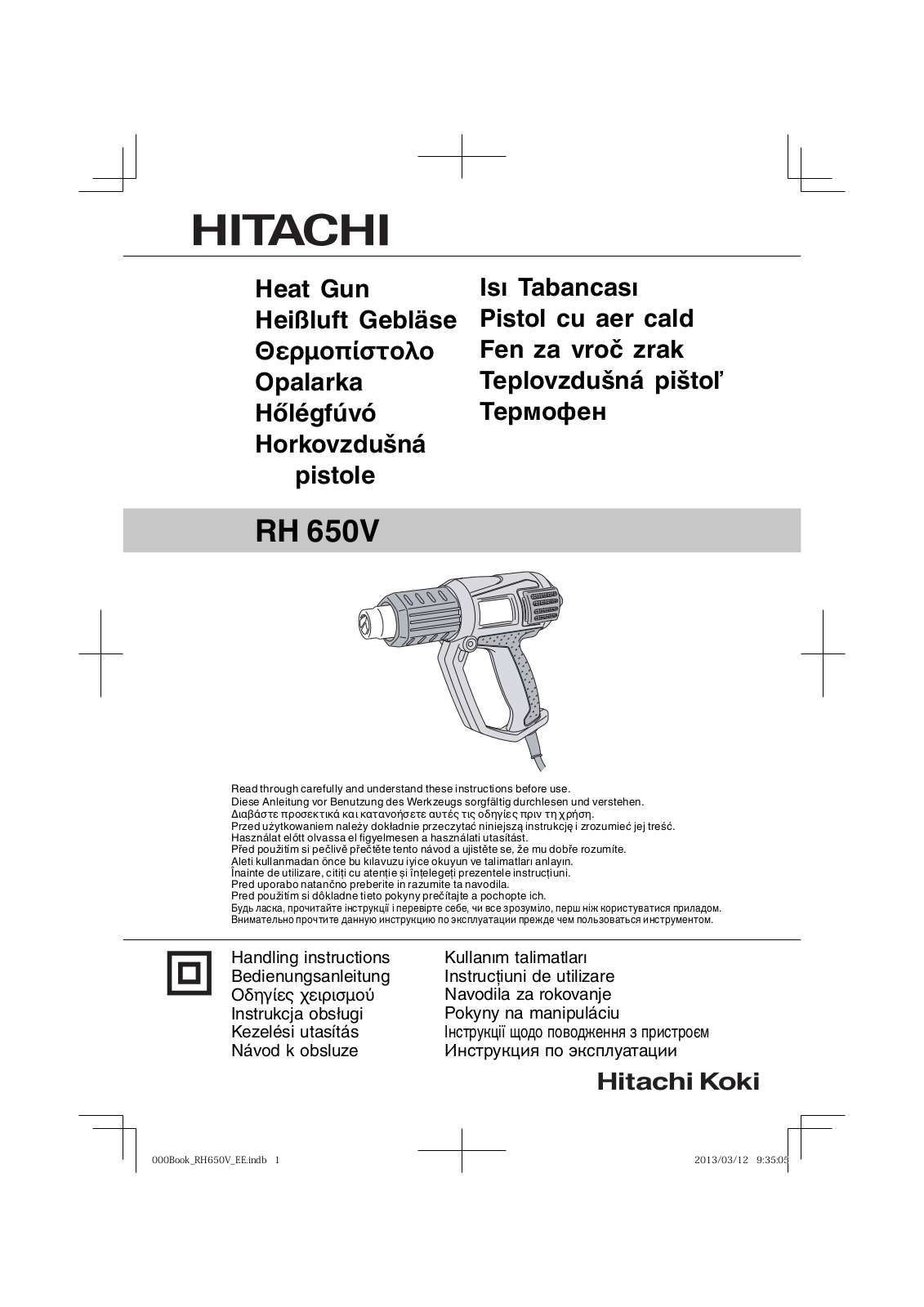 Hitachi RH650V User Manual