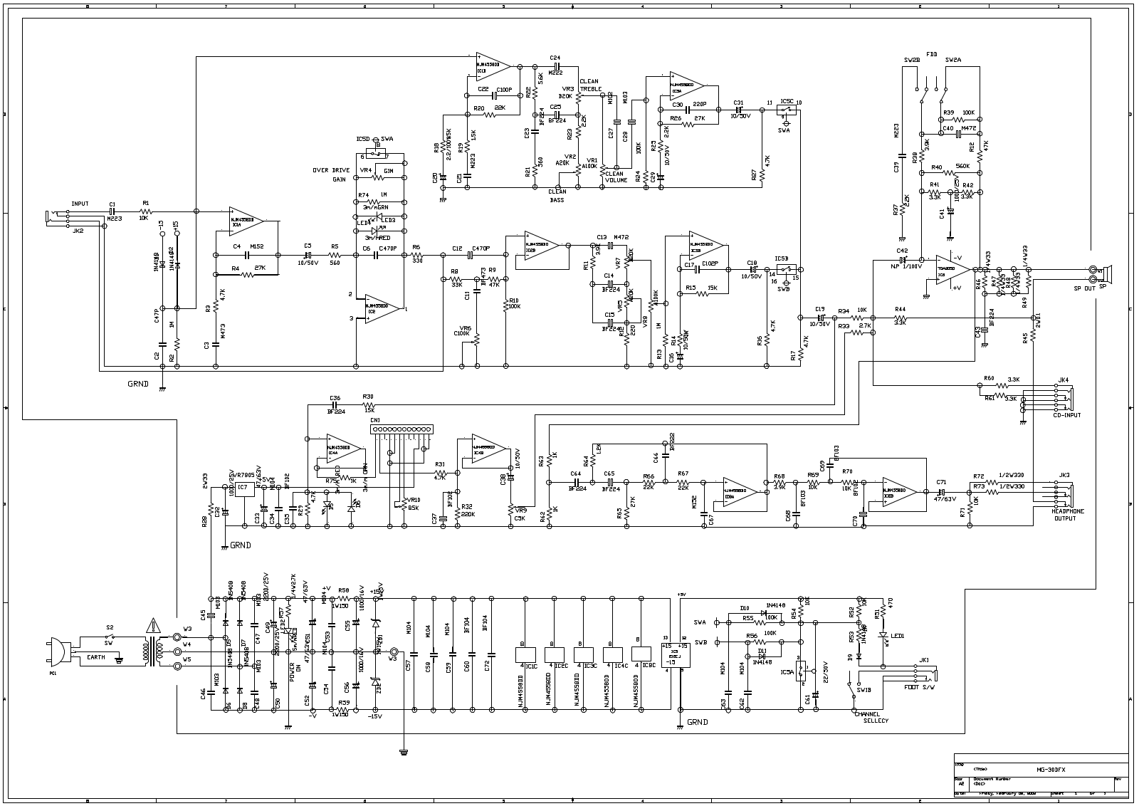 Marshall mg 30dfx Schematic - ManualMachine.com