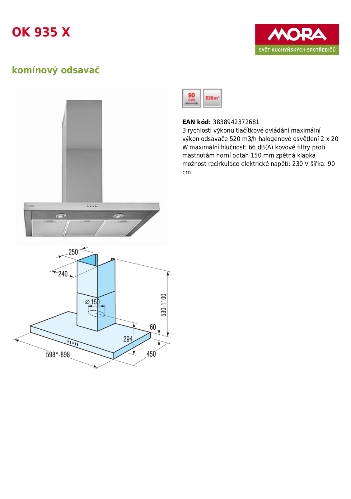 Mora OK 935 X User Manual