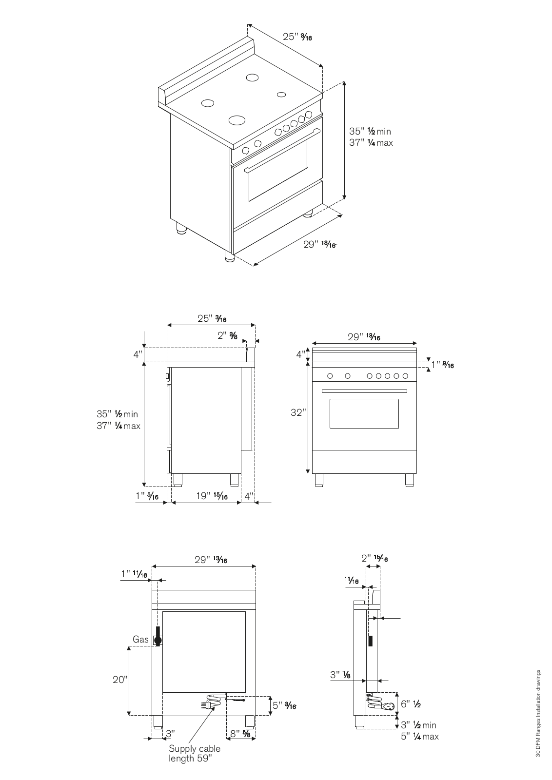 Bertazzoni MAS304DFMXE Installation Manual