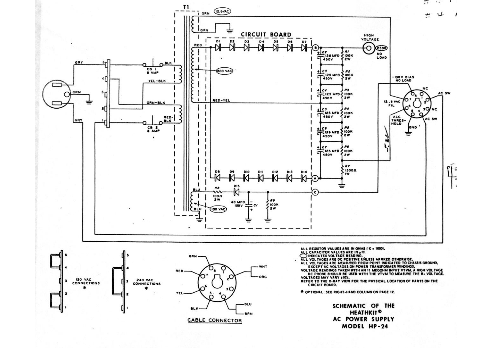 Heathkit HP-24 Schematic