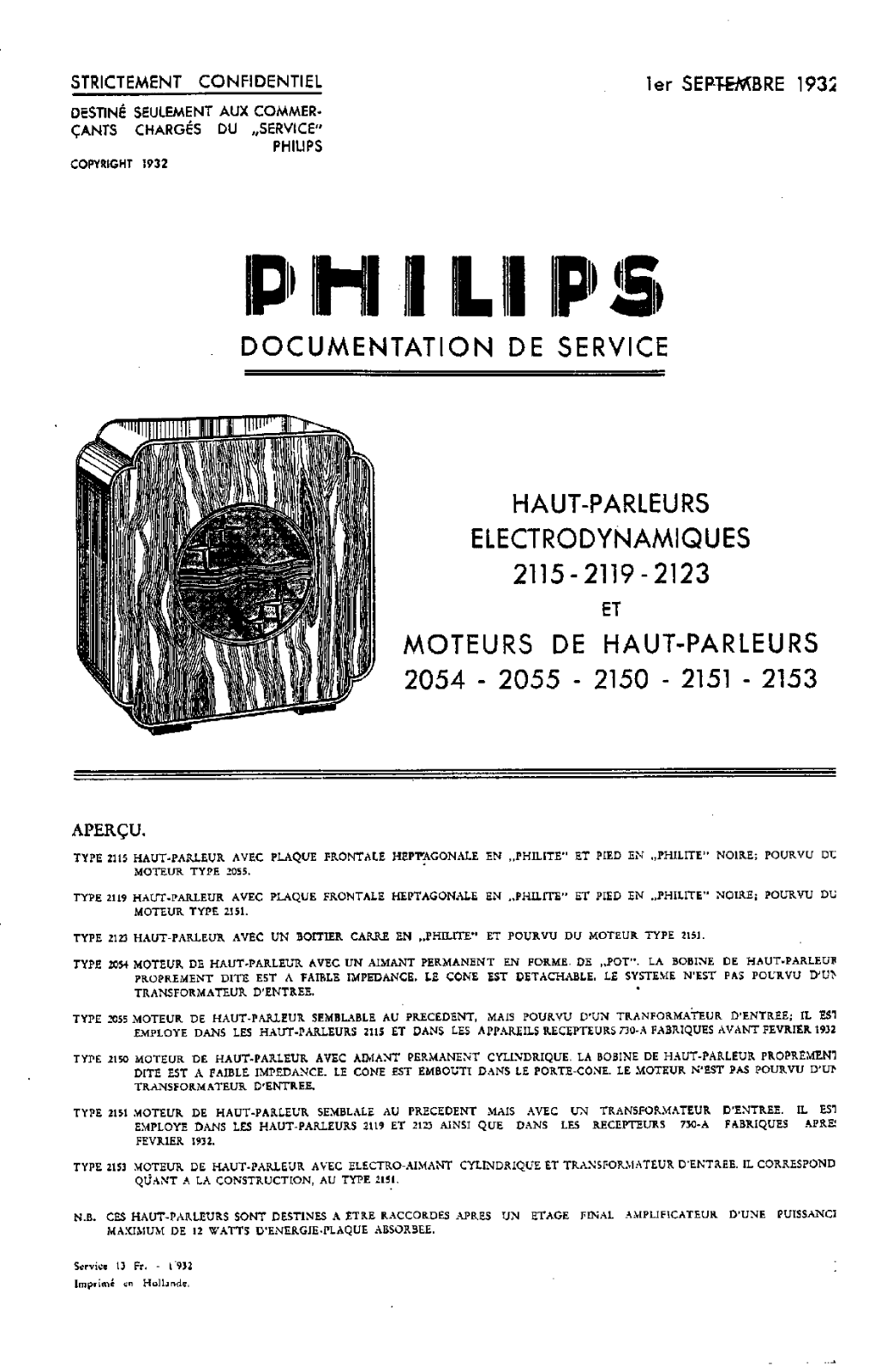 Philips 2115 Service Manual