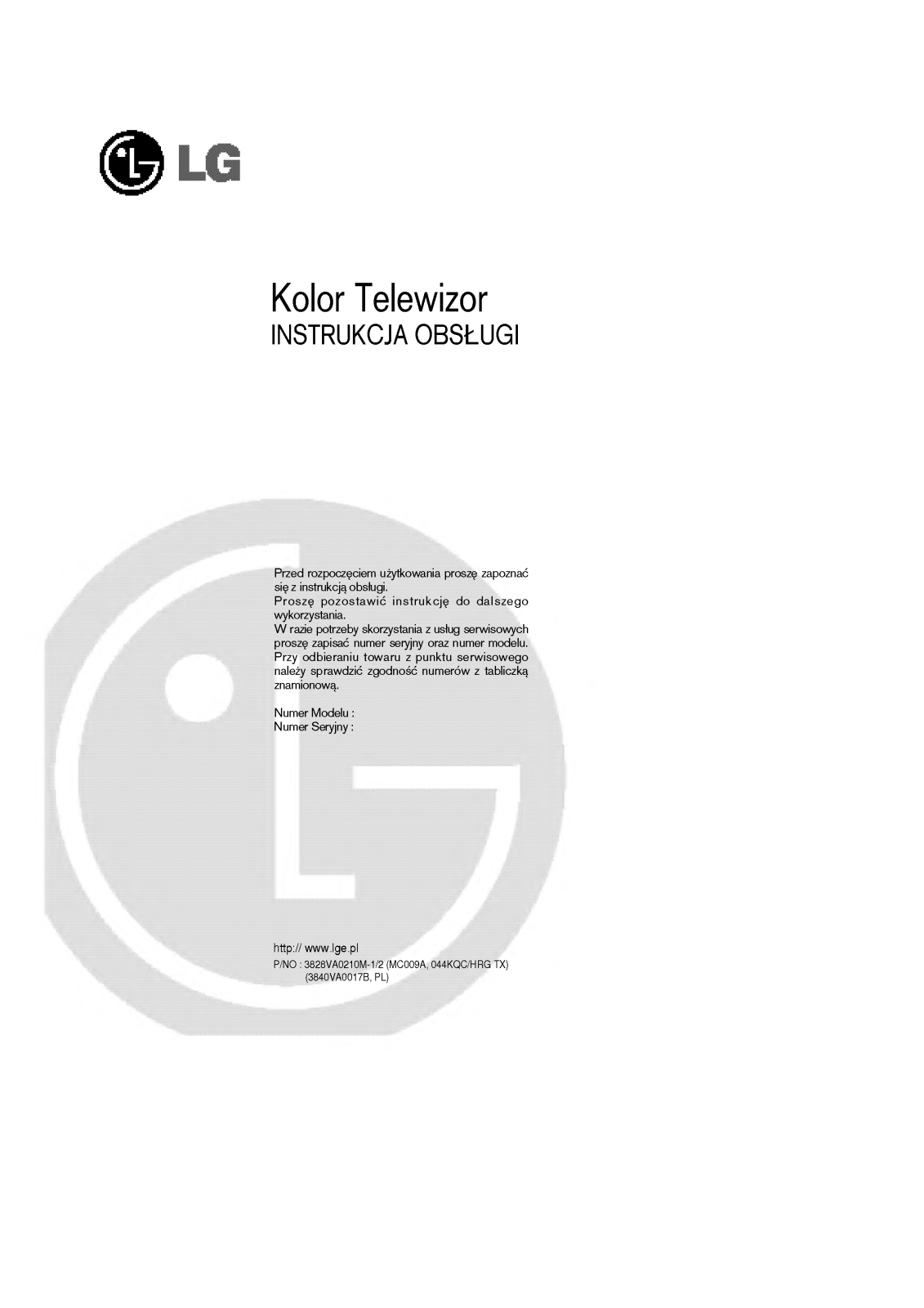 Lg CE-20J3BGX User Manual