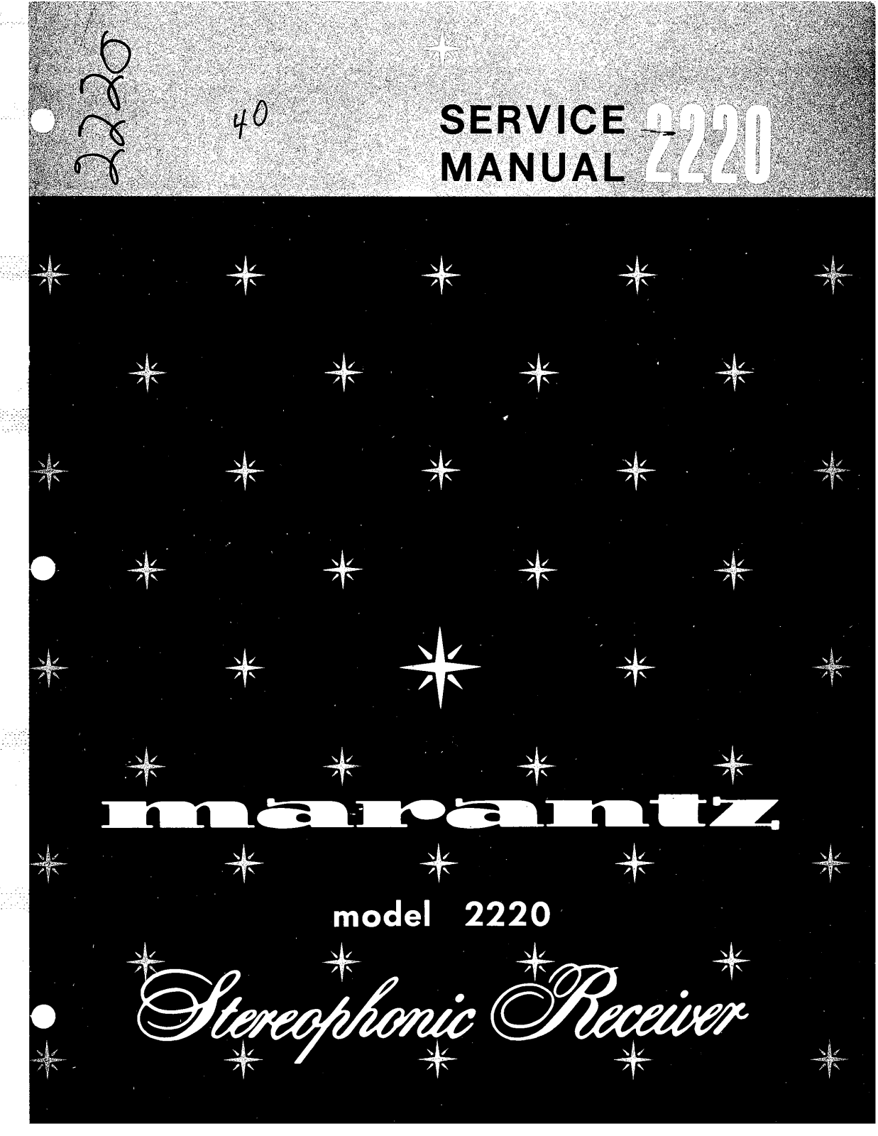 Marantz 2220 Service Manual