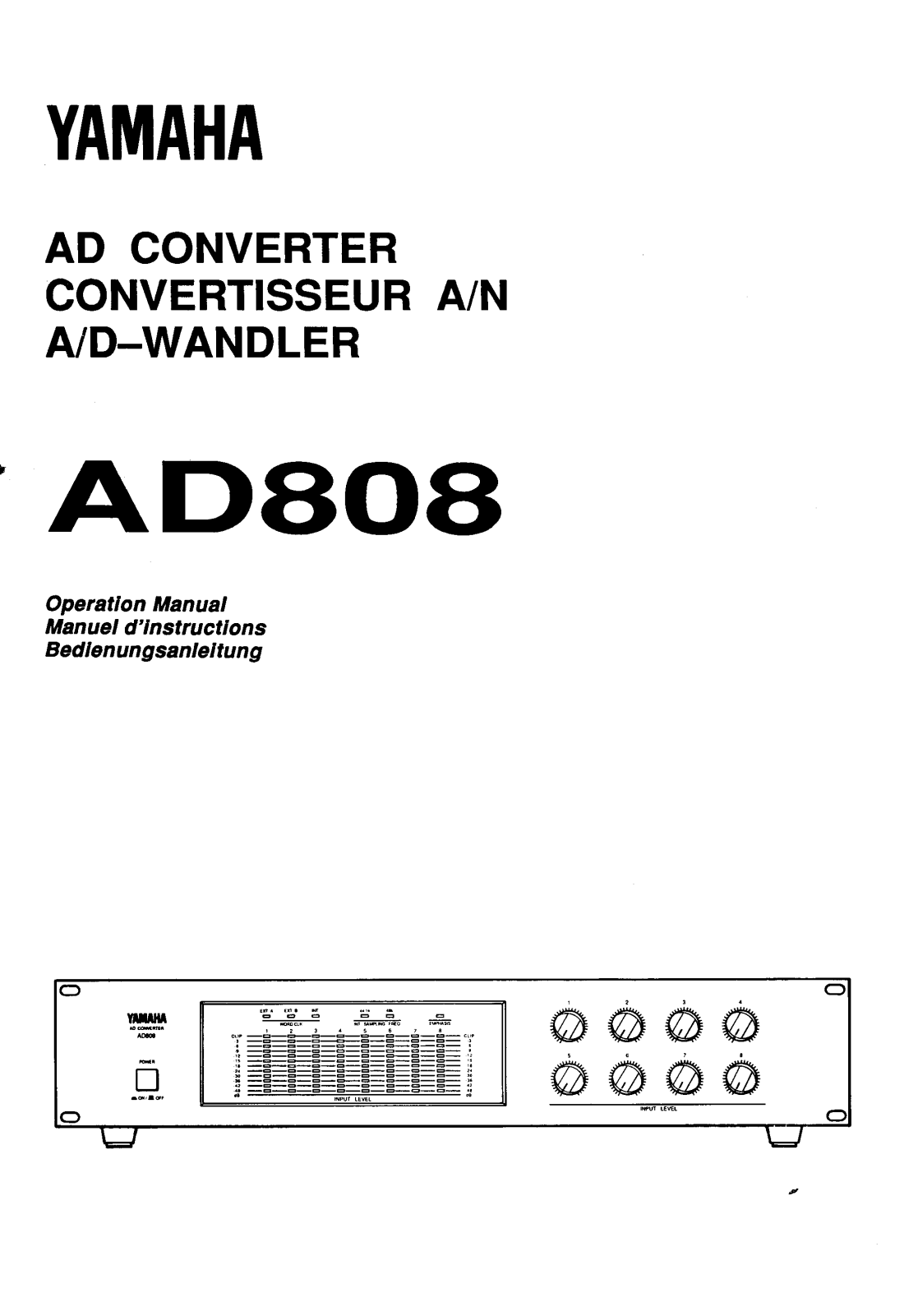 Yamaha AD808 User Manual