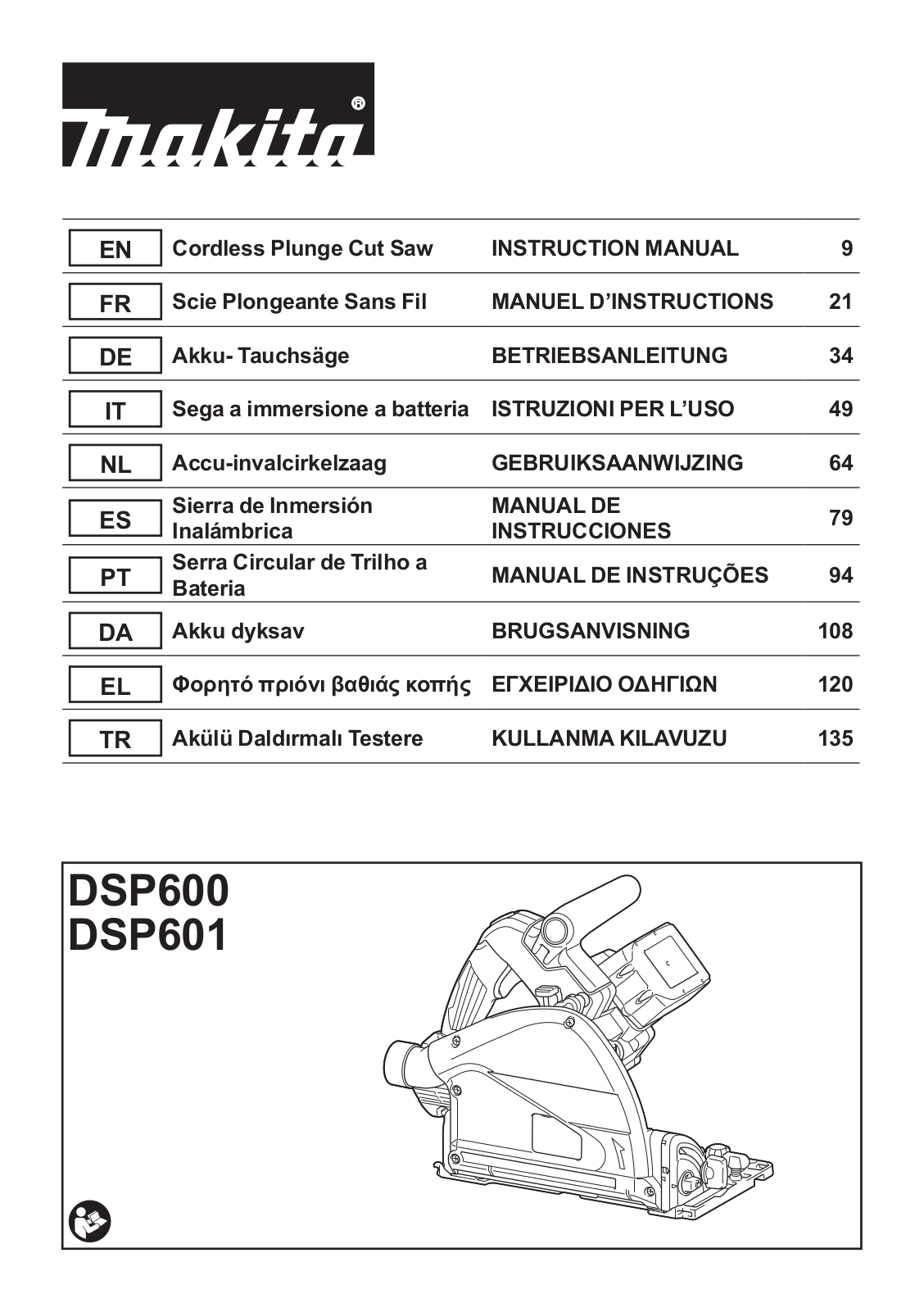 Makita DSP600ZJ User Manual