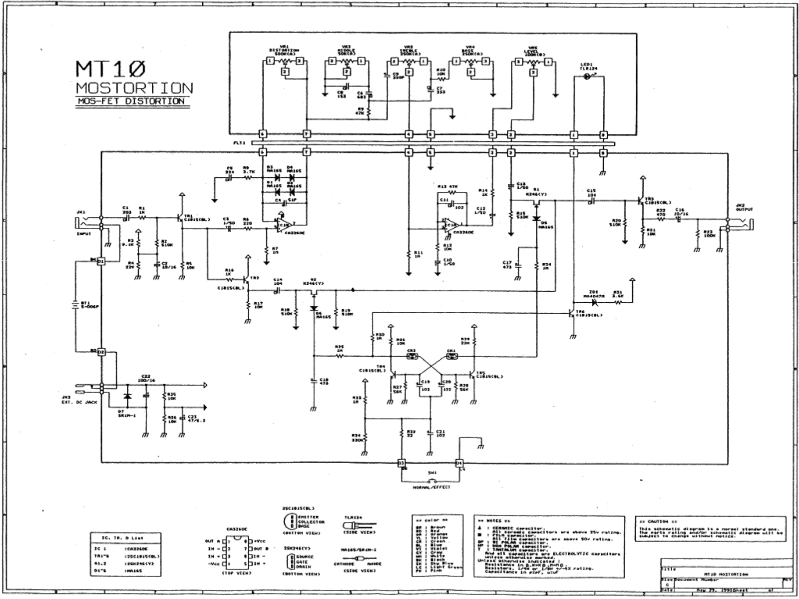 Ibanez mt10 schematic