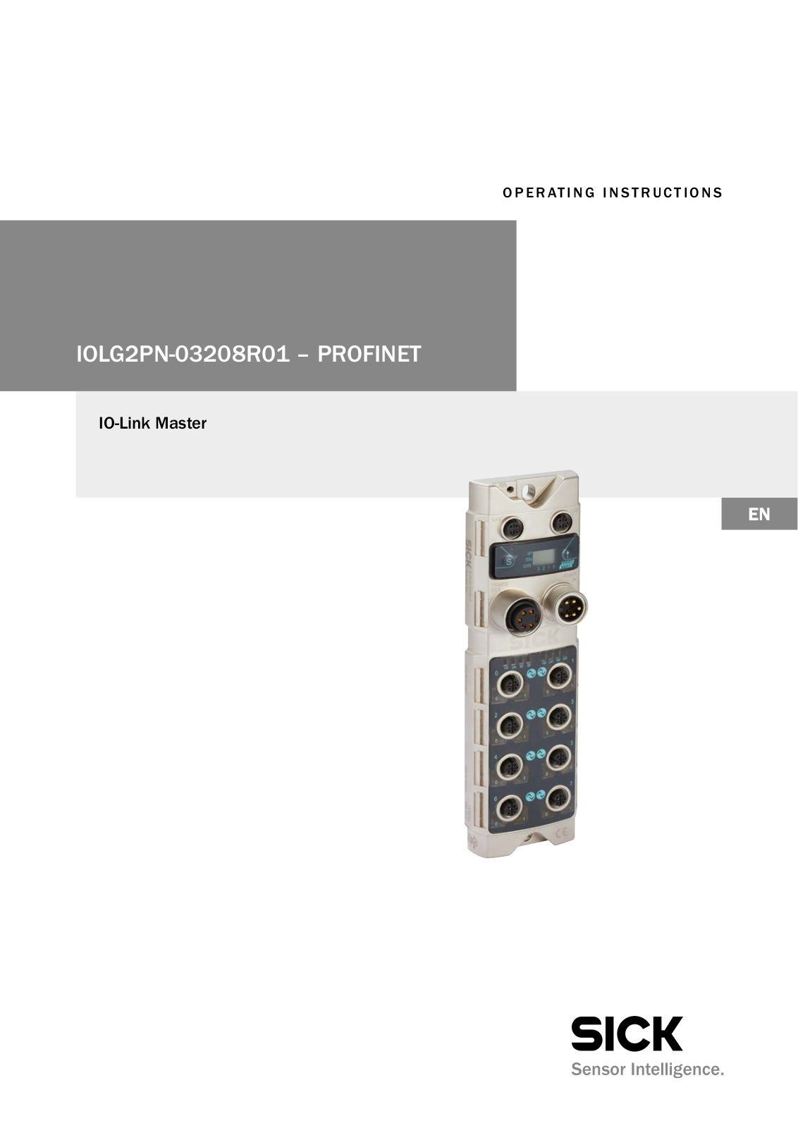 SICK IOLG2PN-03208R01-PROFINET Operating Instructions Manual