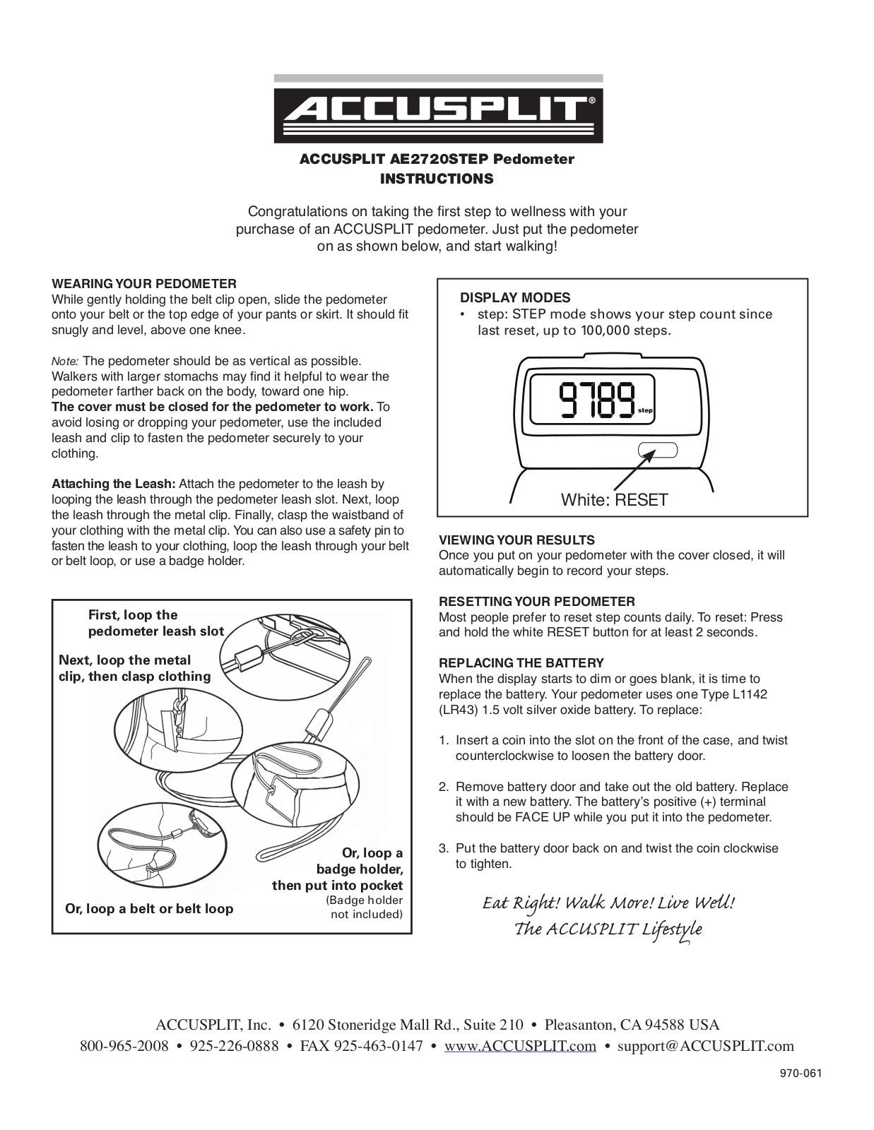 Accusplit AE2720STEP User Manual