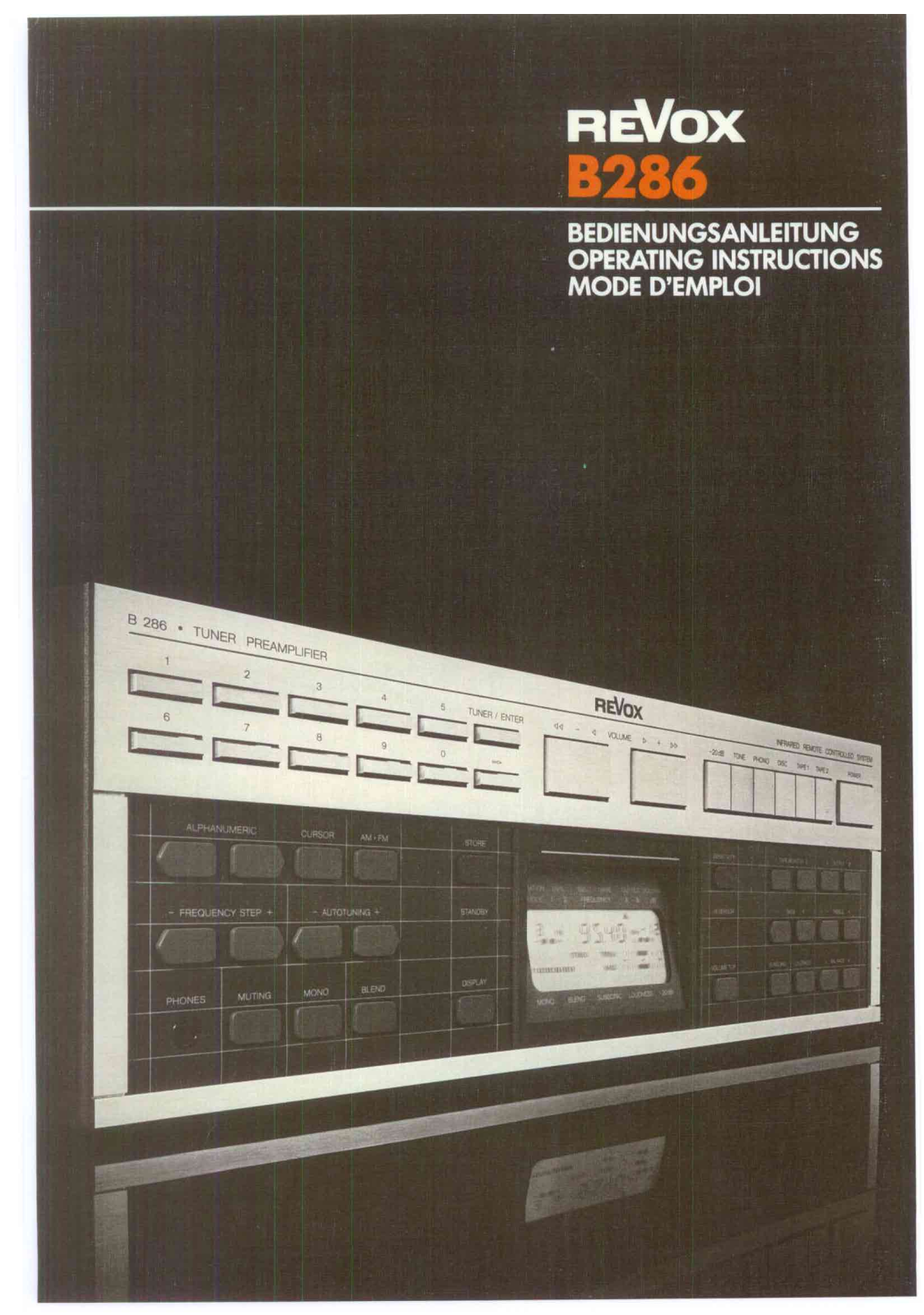 Revox B286 User Manual