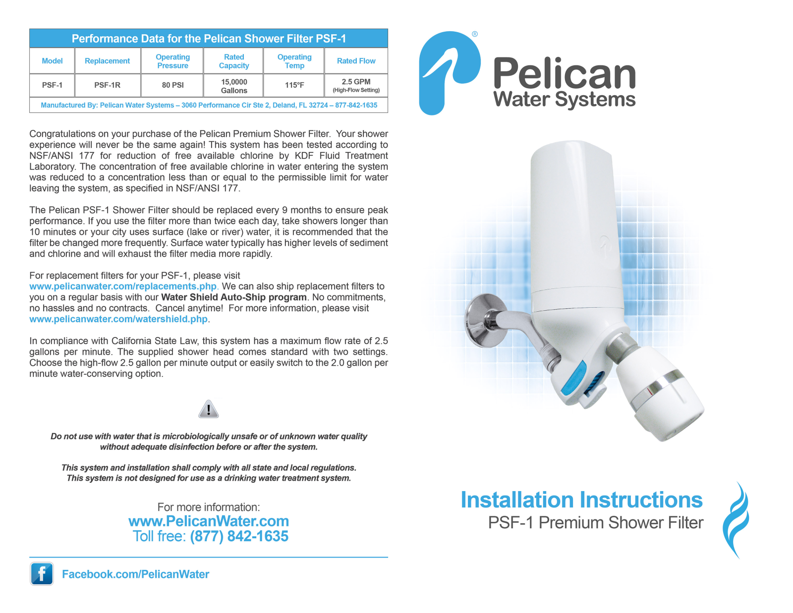 Pelican PSF-1 User Manual