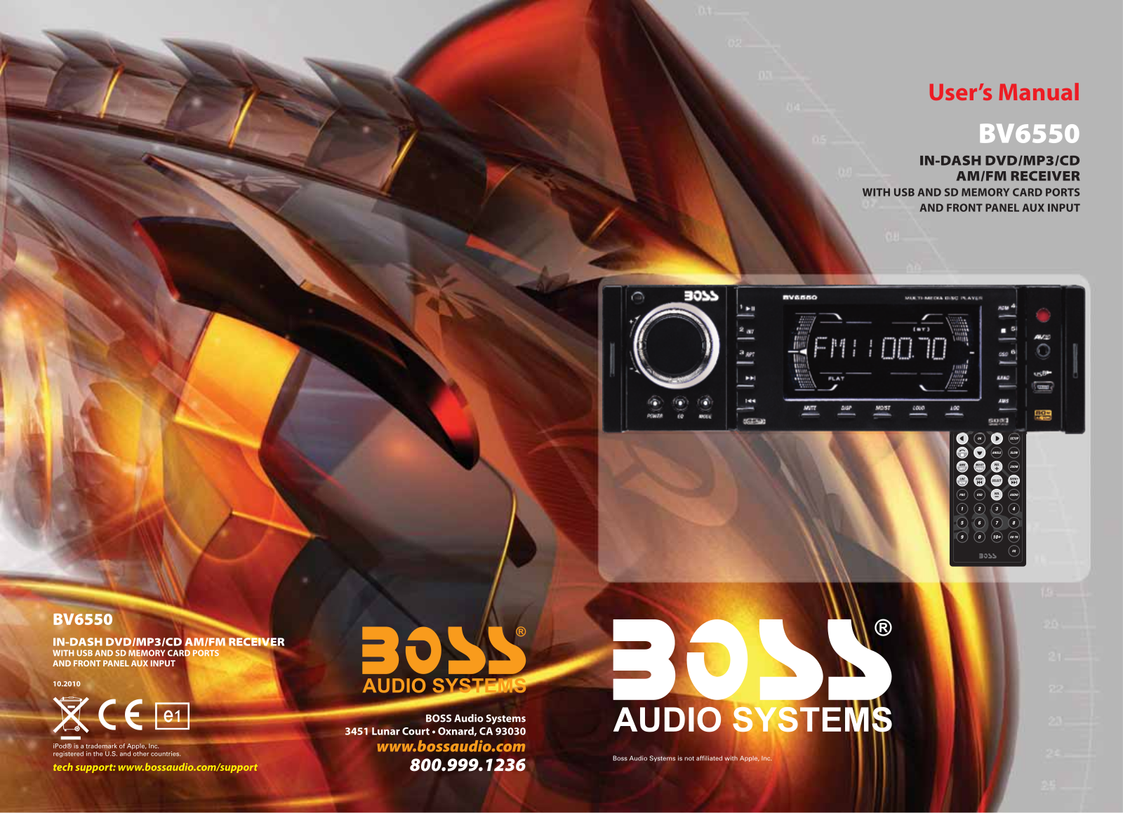 Boss Audio BV6550 User Manual