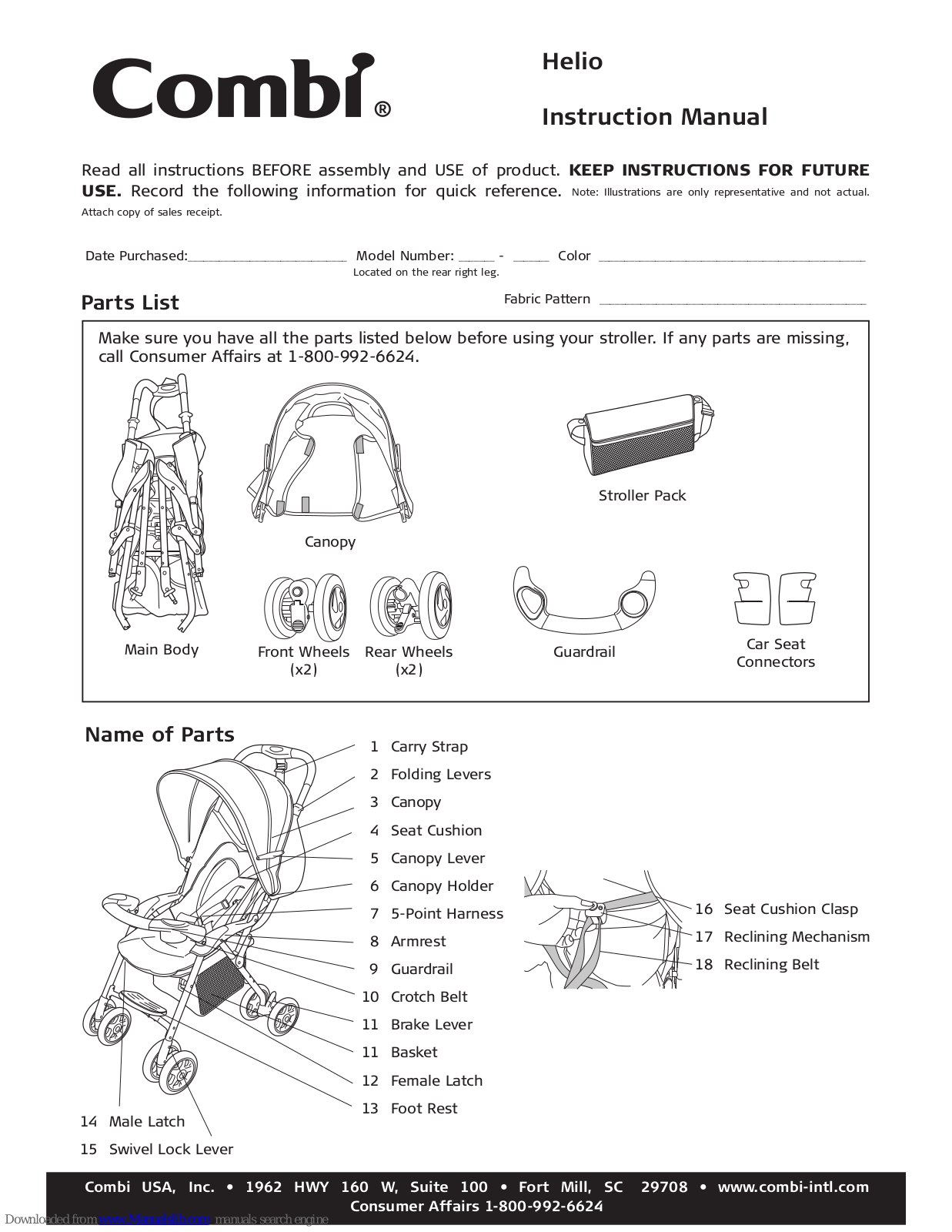 Combi Helio Instruction Manual