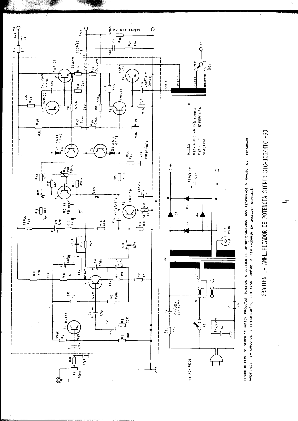 Gradiente STC100 Schematic