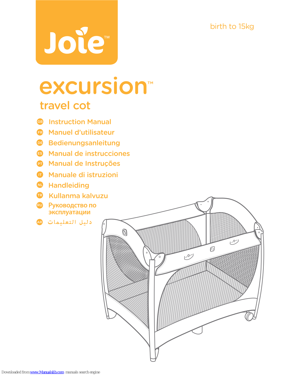 Joie Excursion Travel Cot Instruction Manual