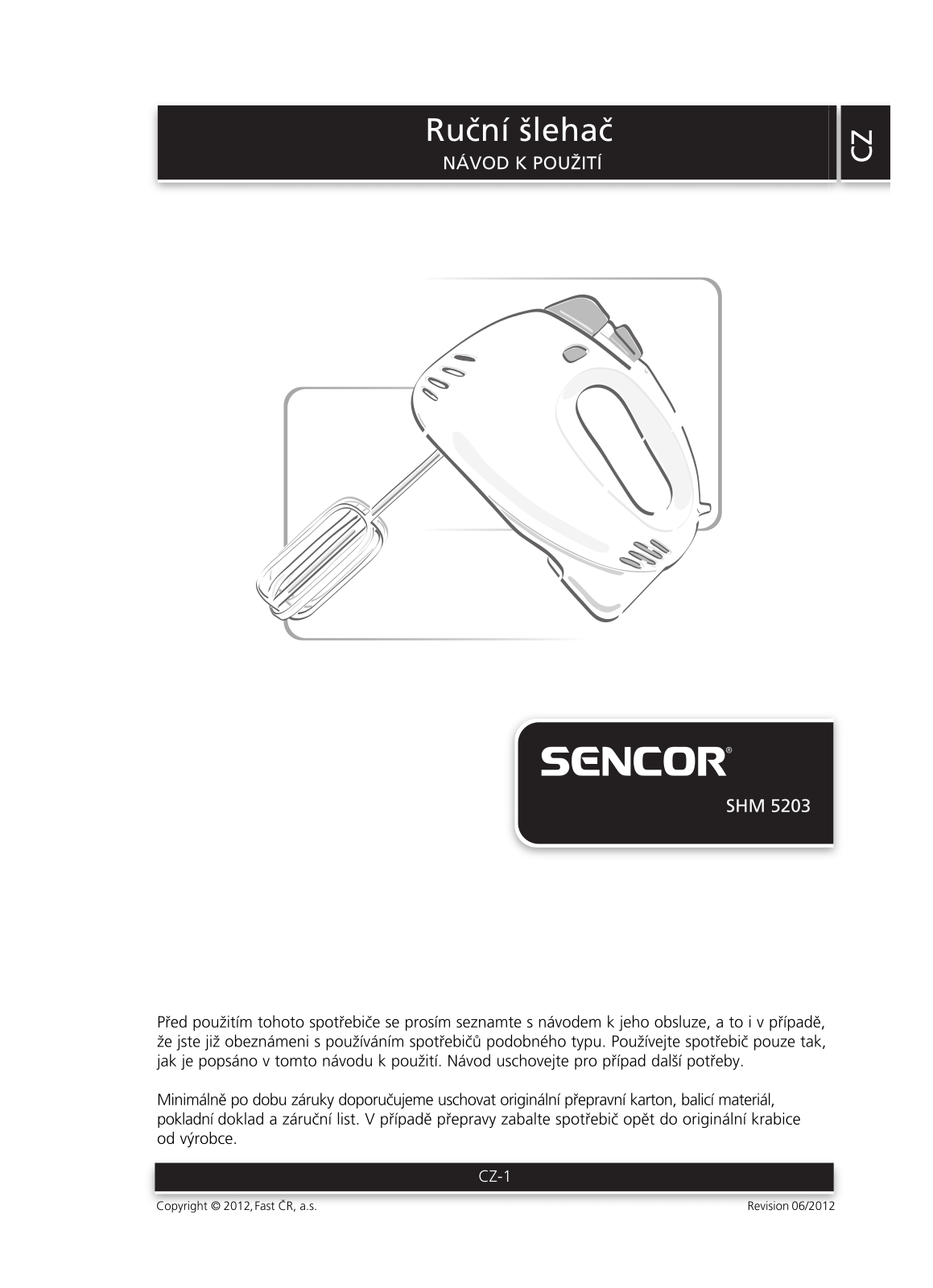 Sencor SHM 5203 User Manual