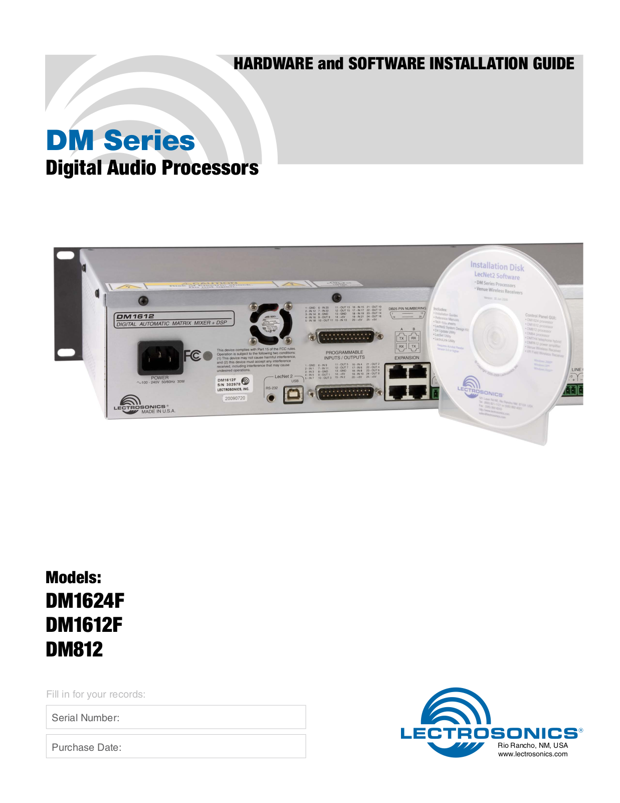 Lectrosonics DM812 User Manual