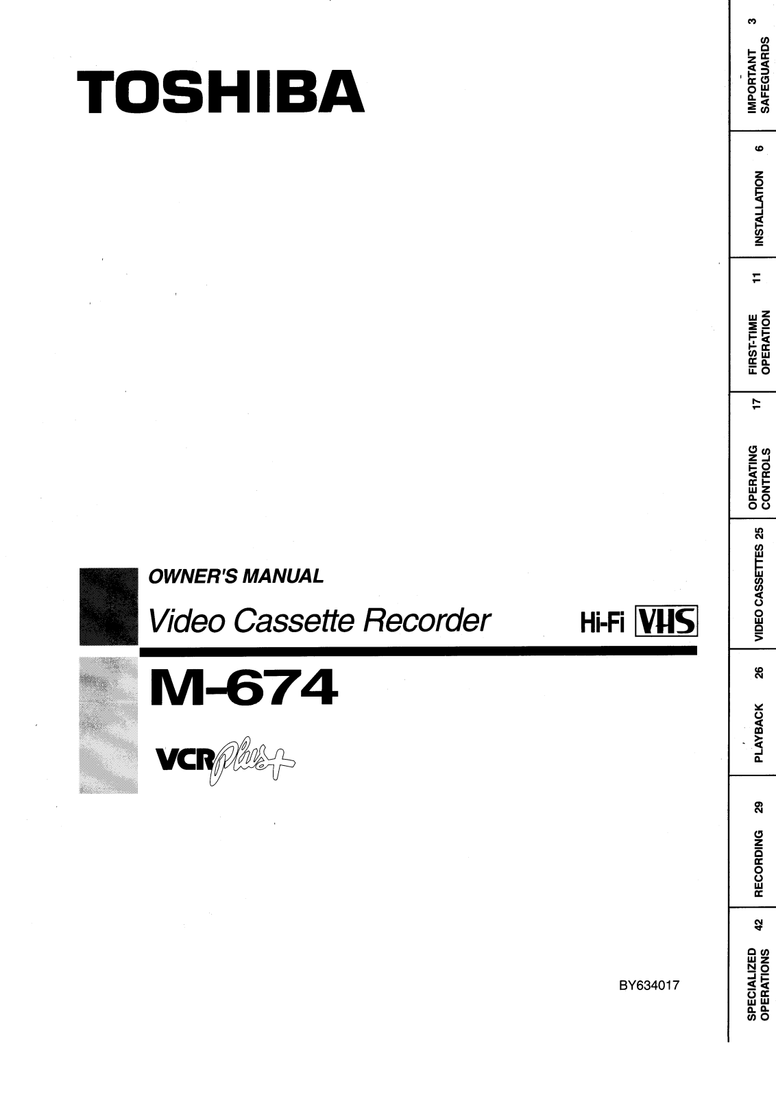 Toshiba M674 User Manual