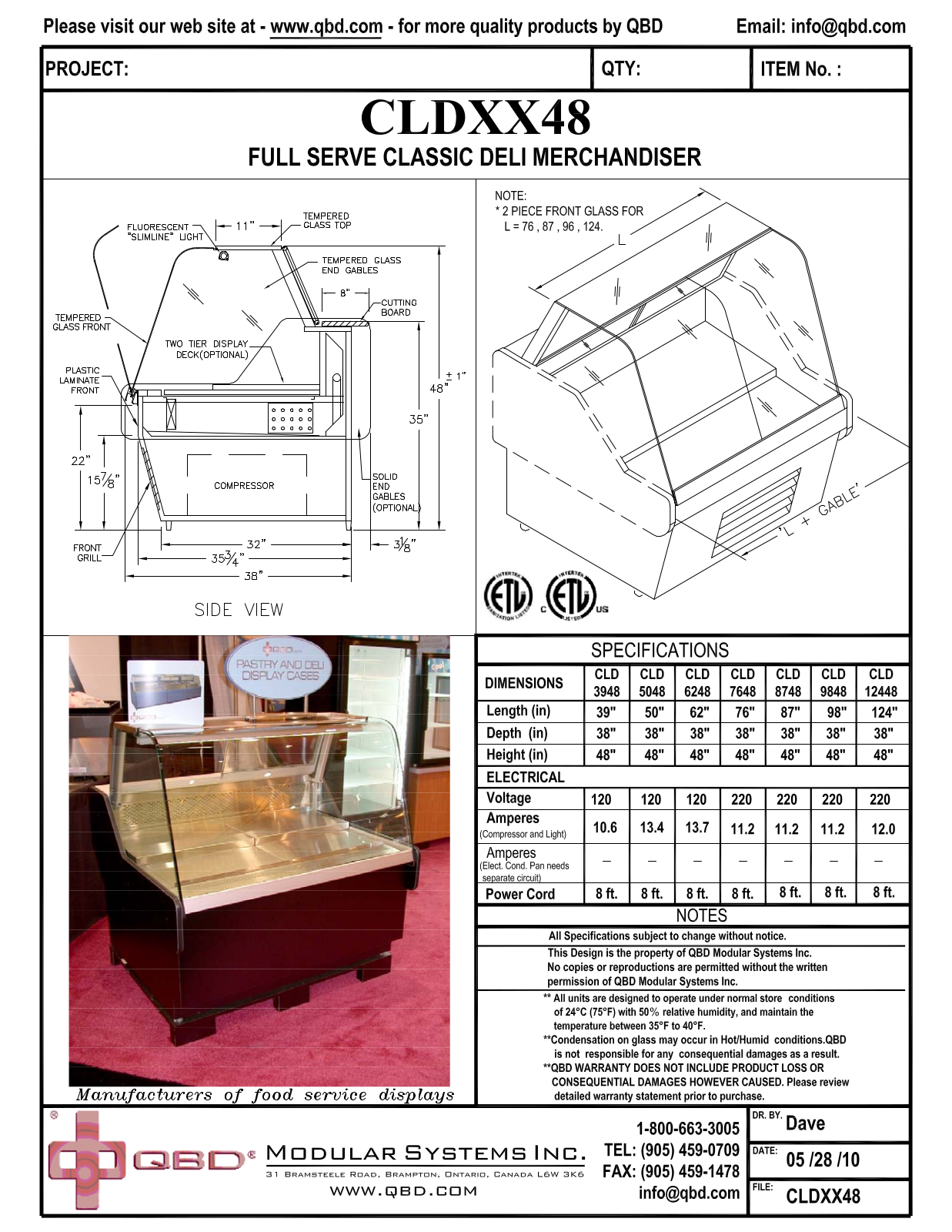 QBD CLDXX48 User Manual