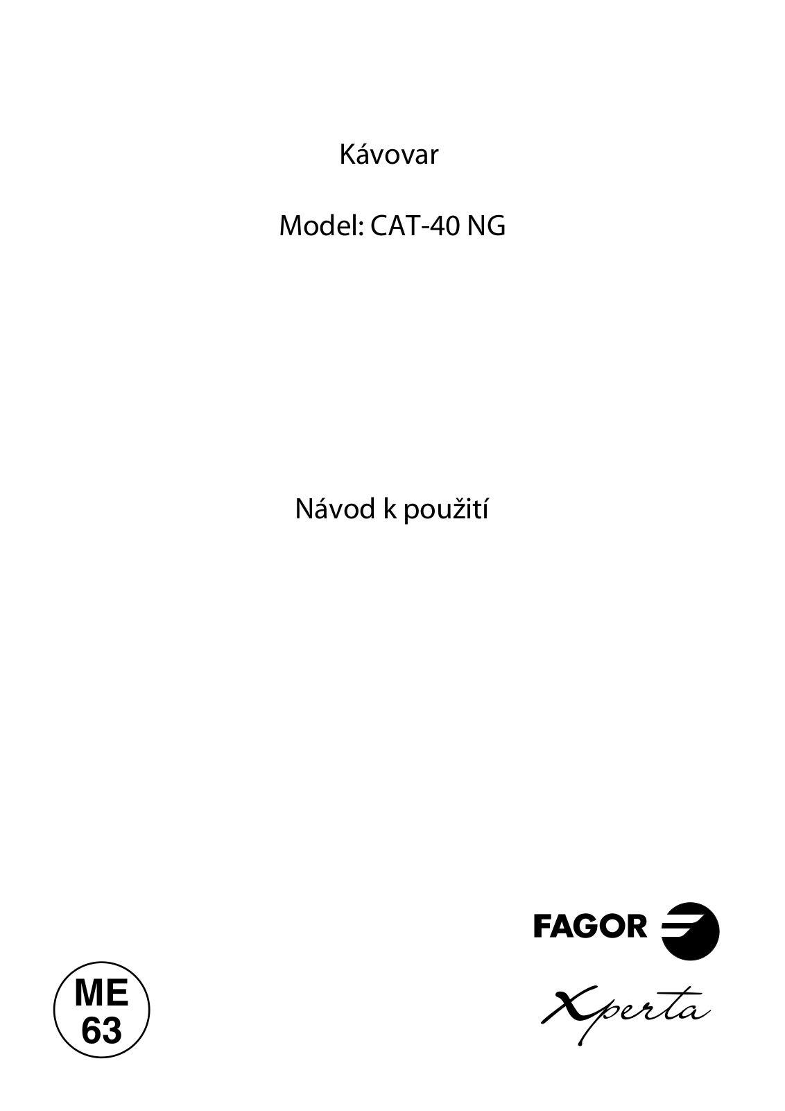 Fagor CAT-40NG User Manual