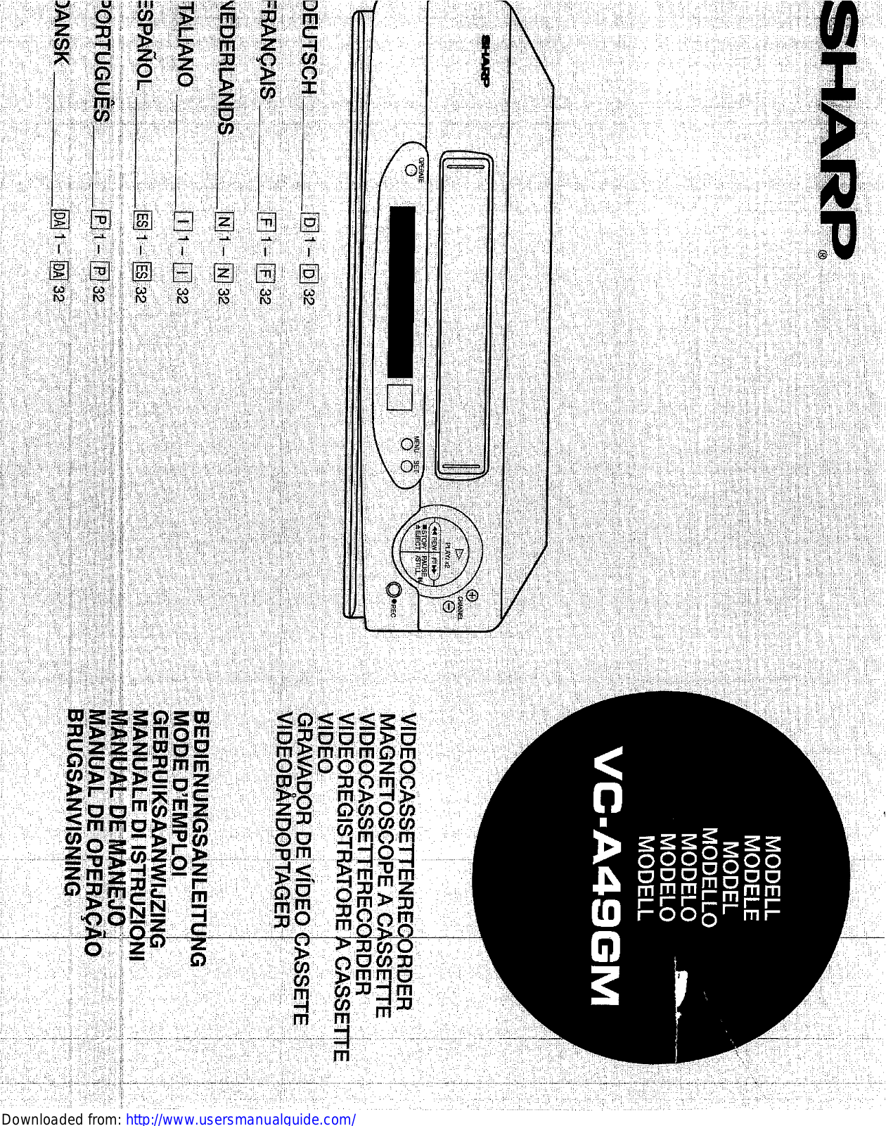 SHARP VC-A49GM User Manual