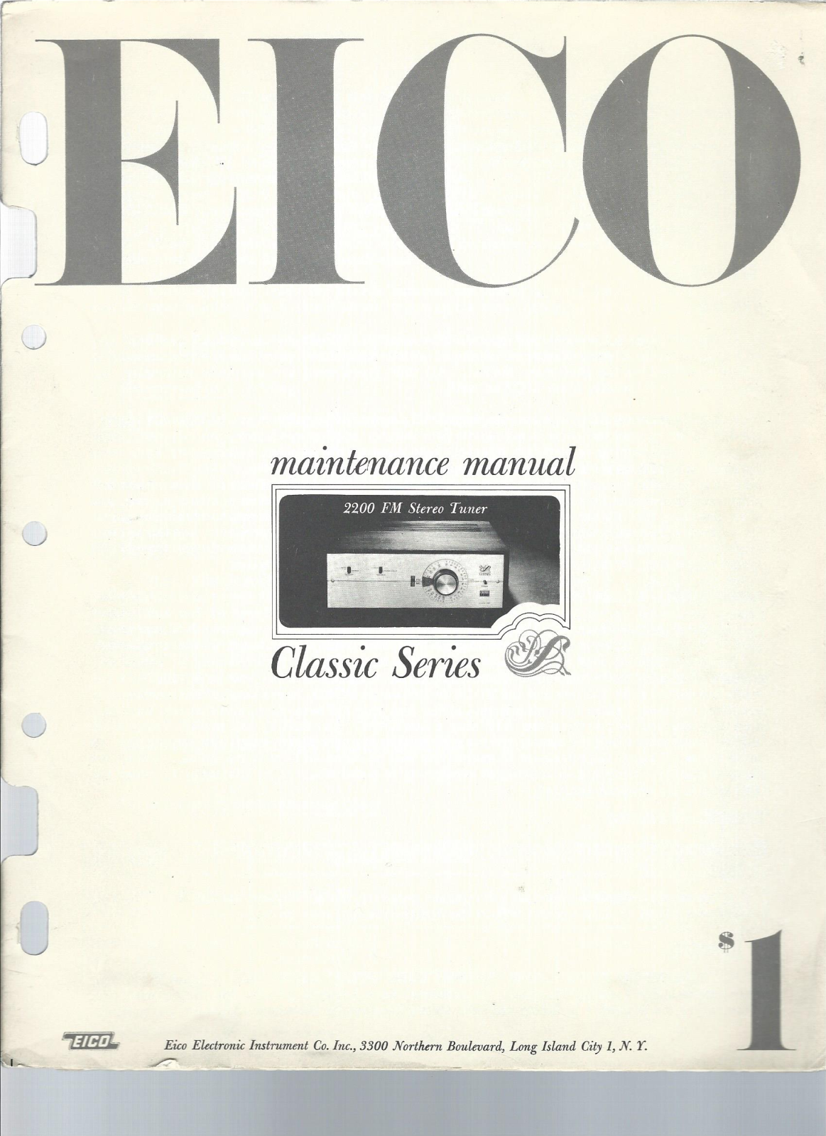 EICO 2200 Service Manual