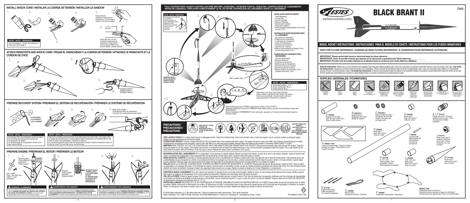 Estes Black Brant II, 7243 User guide - ManualMachine.com
