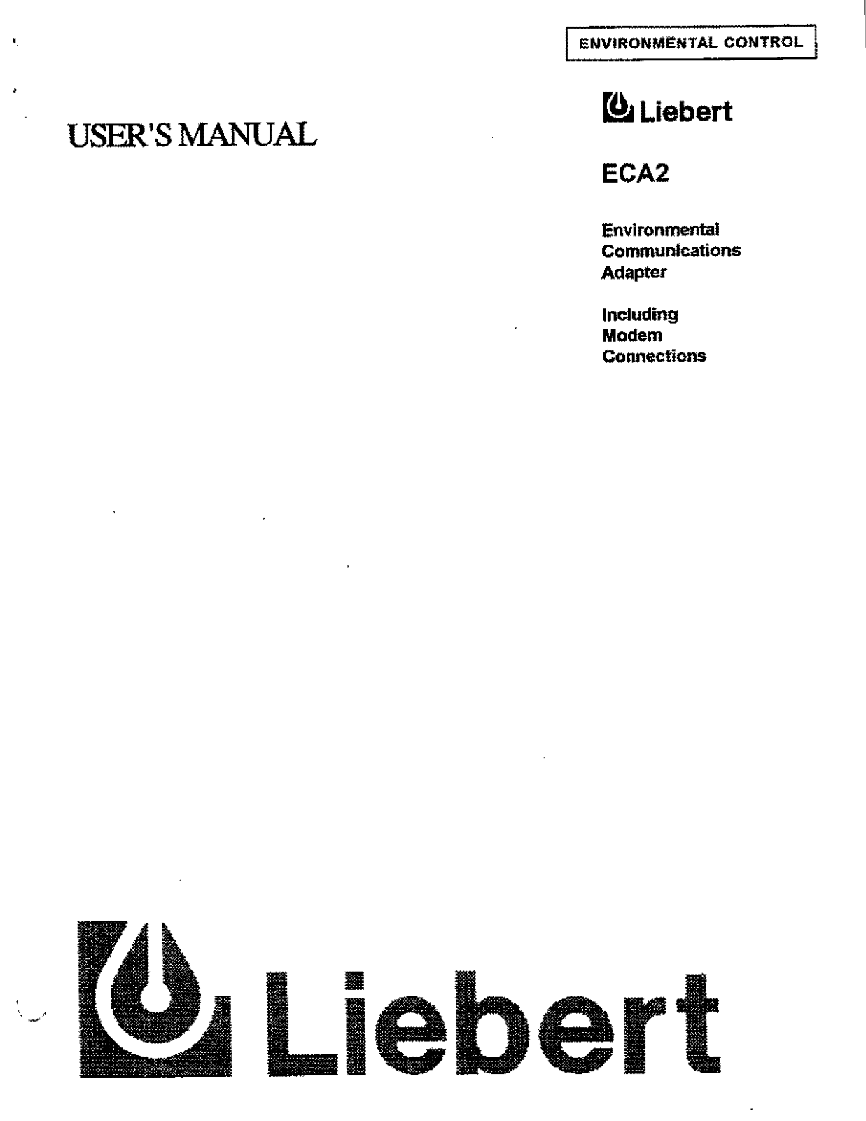 Liebert ECA2 User Manual