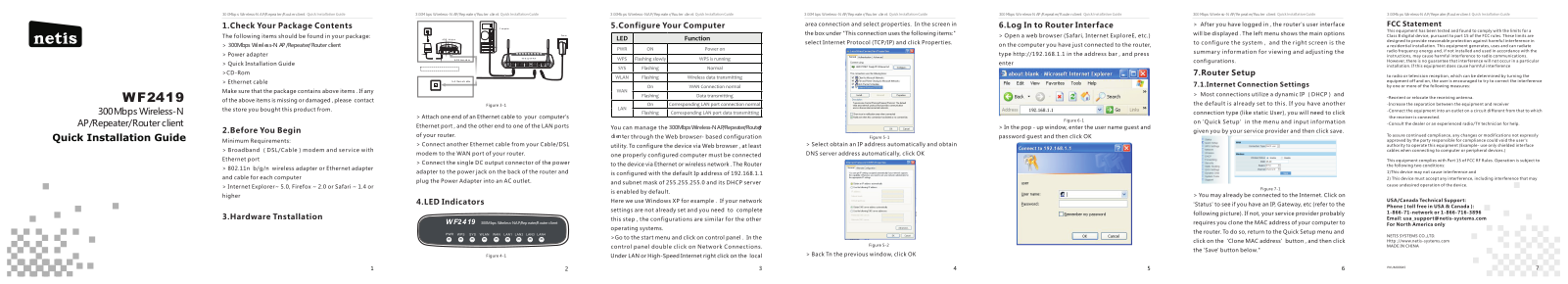 NETIS SYSTEMS WF2419R User Manual