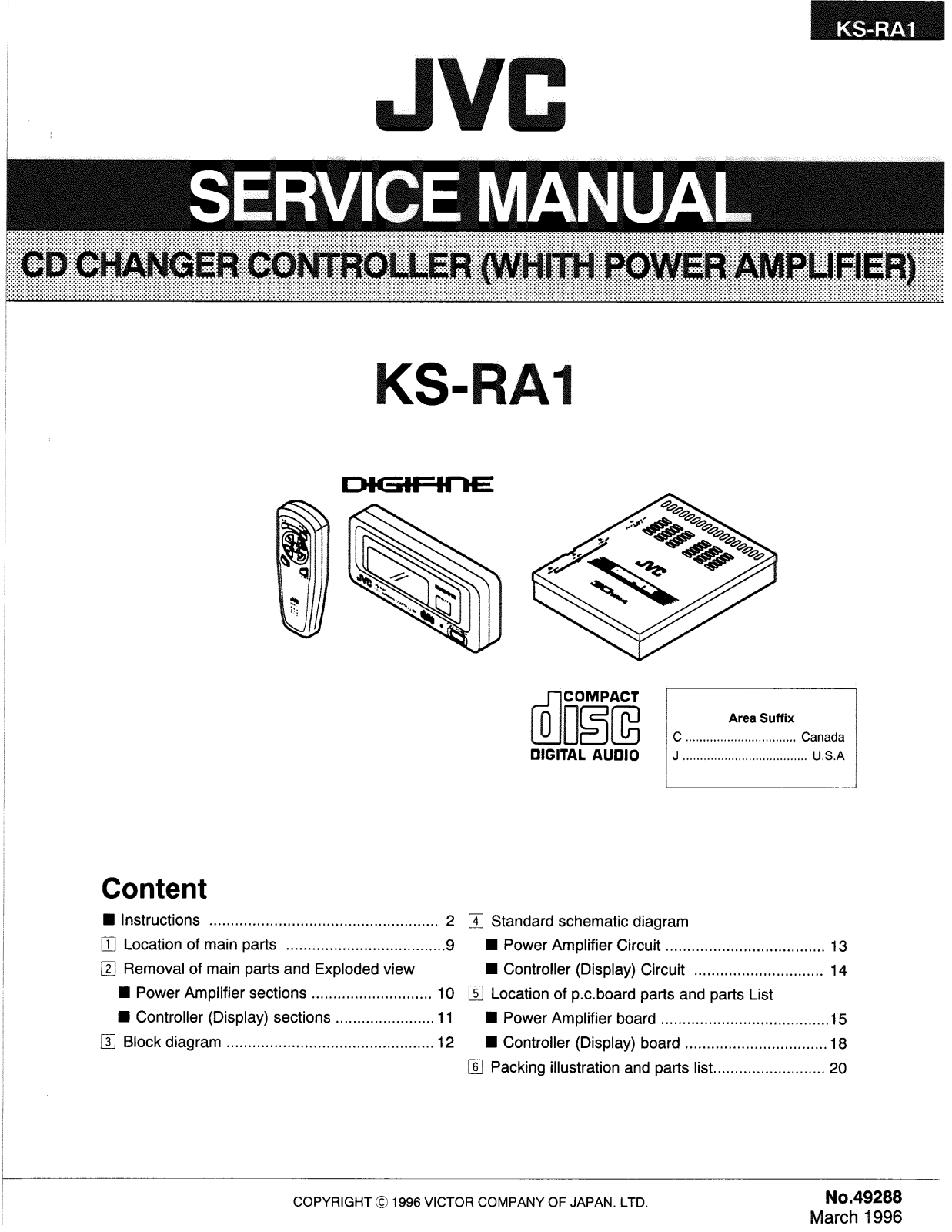 JVC KSRA-1 Service manual