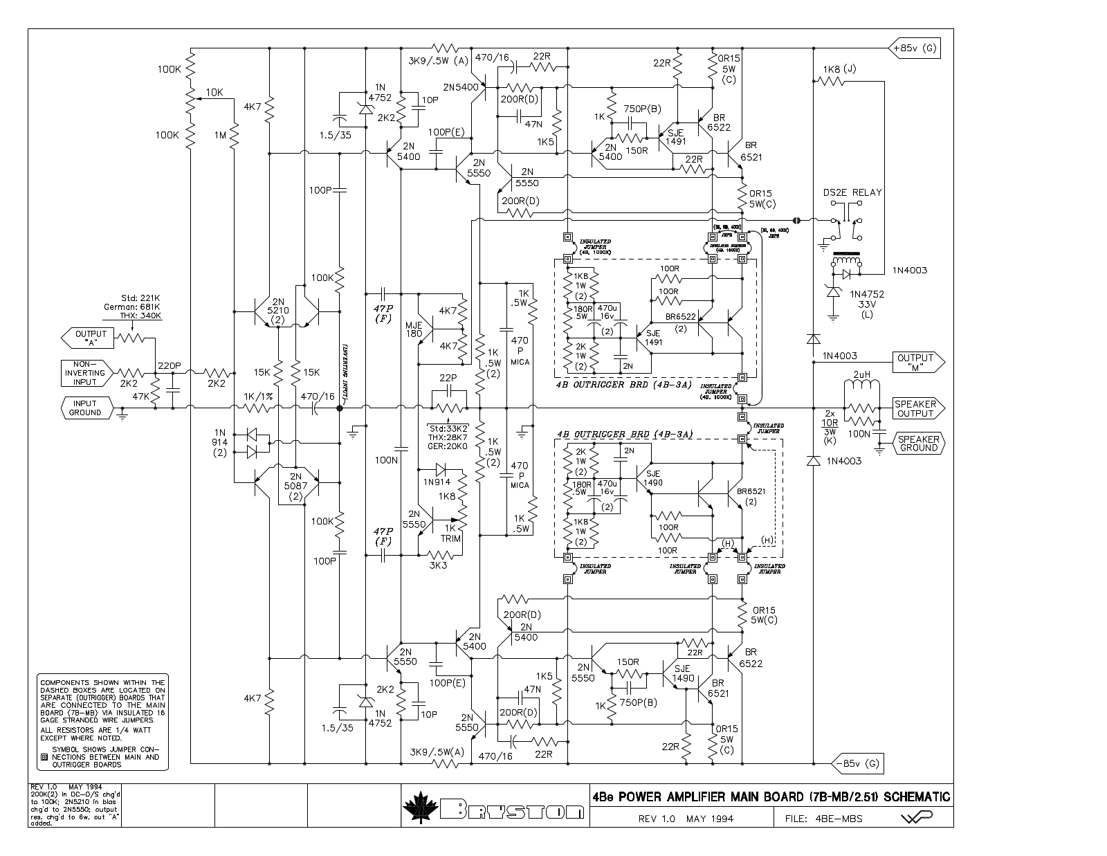 Bryston 4be schematic