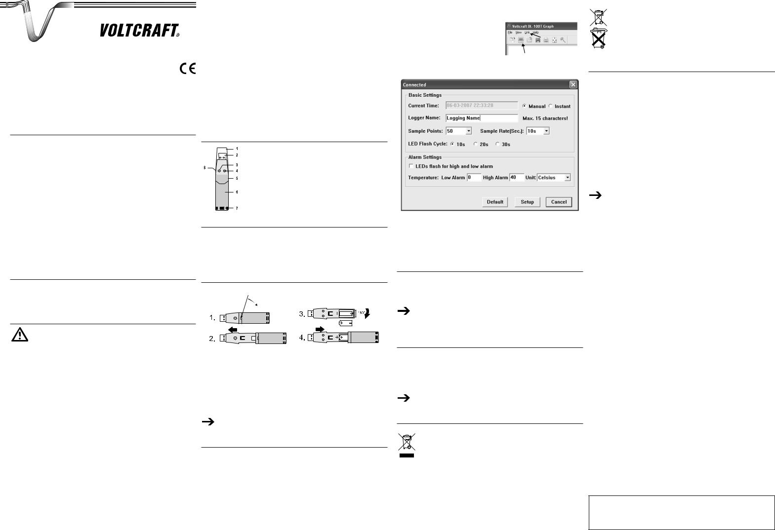 VOLTCRAFT DL-120 TH User guide