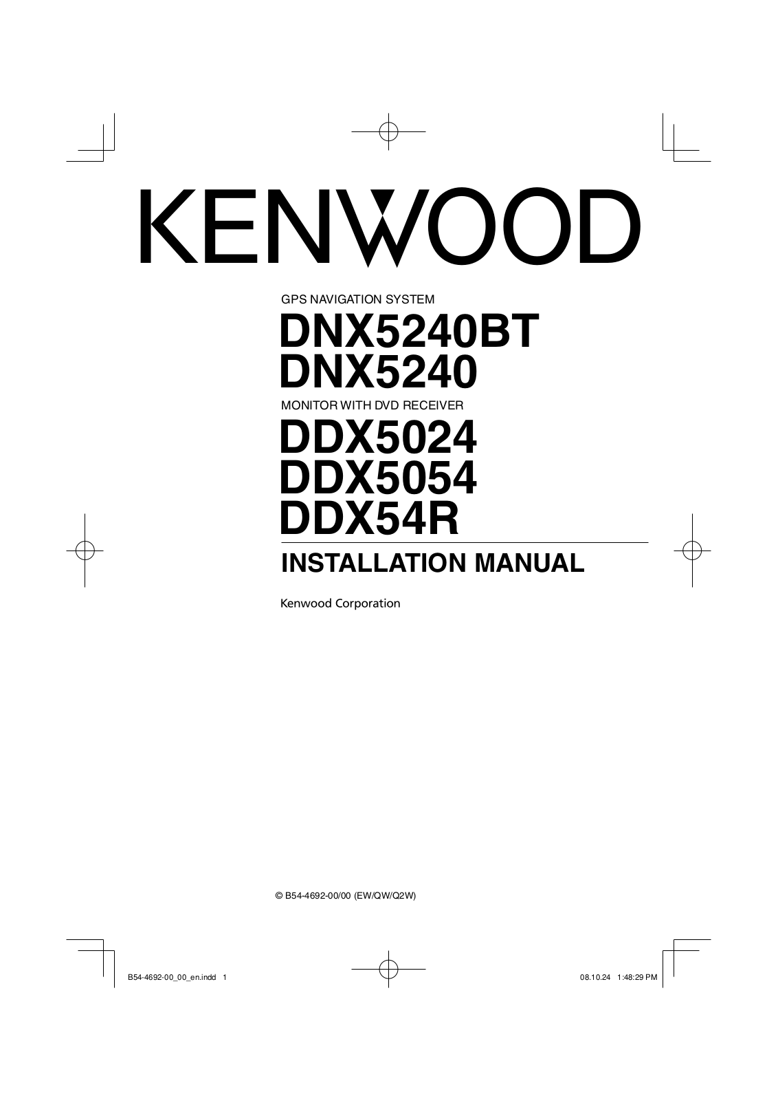 Kenwood DDX5024 User Manual