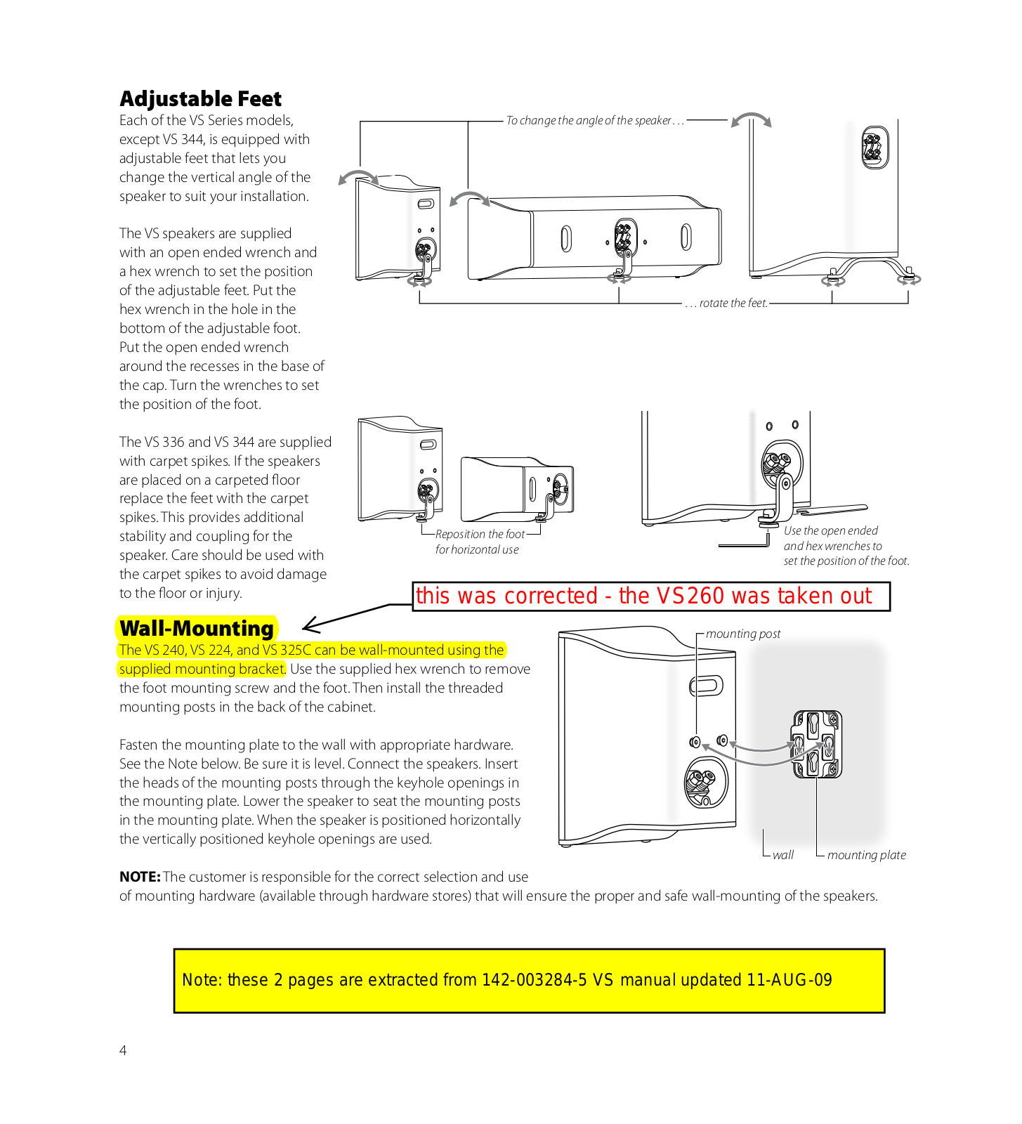 Boston acoustics VS User Manual