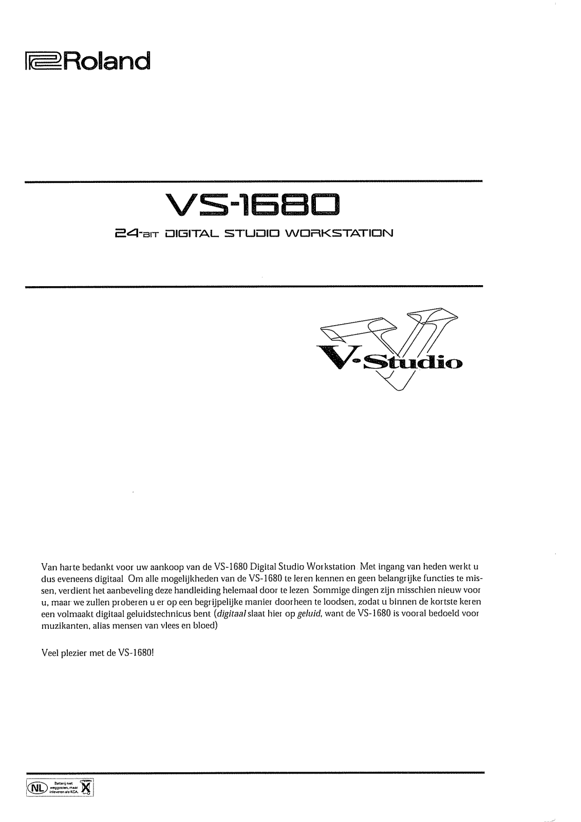 Roland VS-1680 User Manual