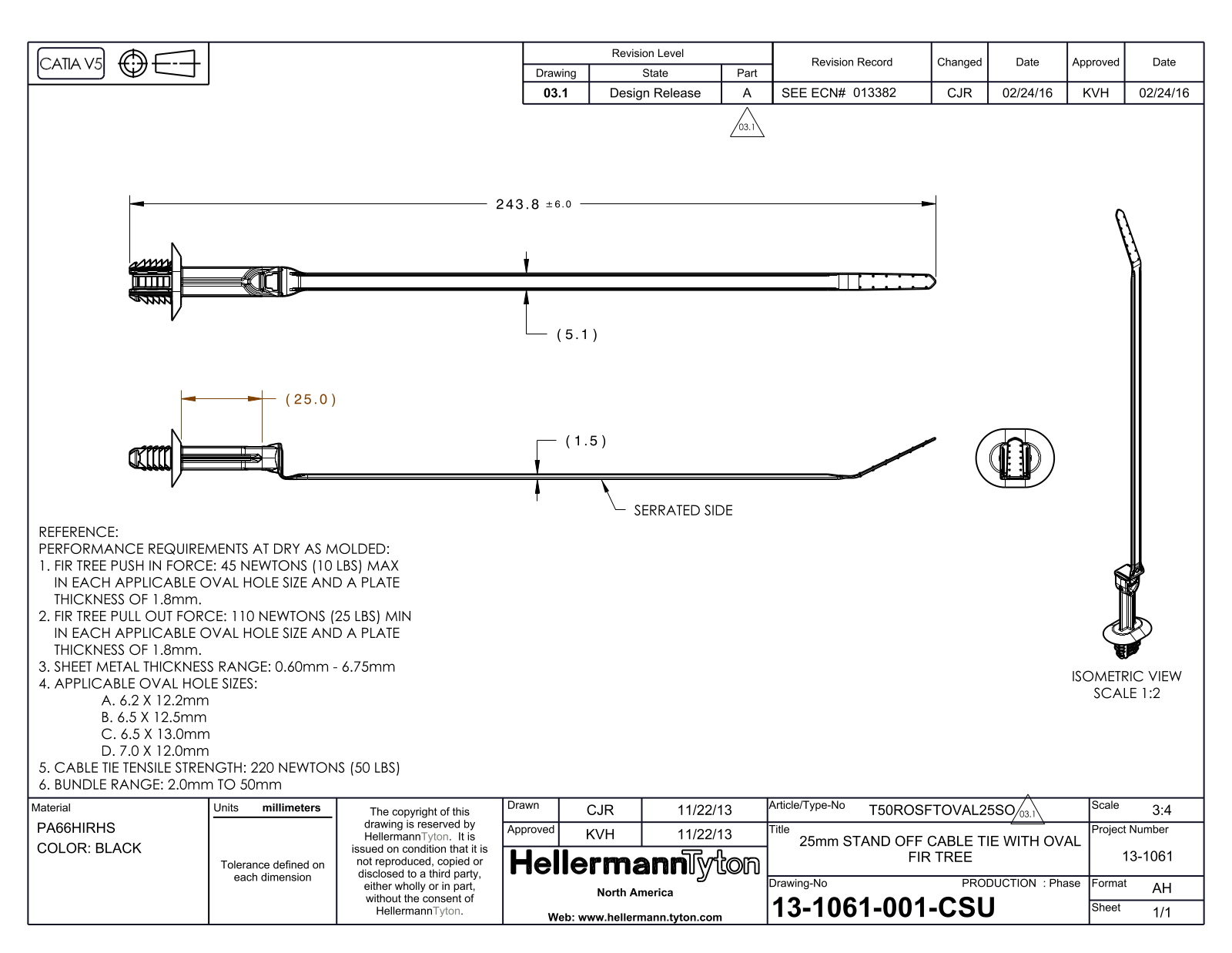 HellermannTyton T50ROSFTOVAL25SO Reference Drawing - ManualMachine.com