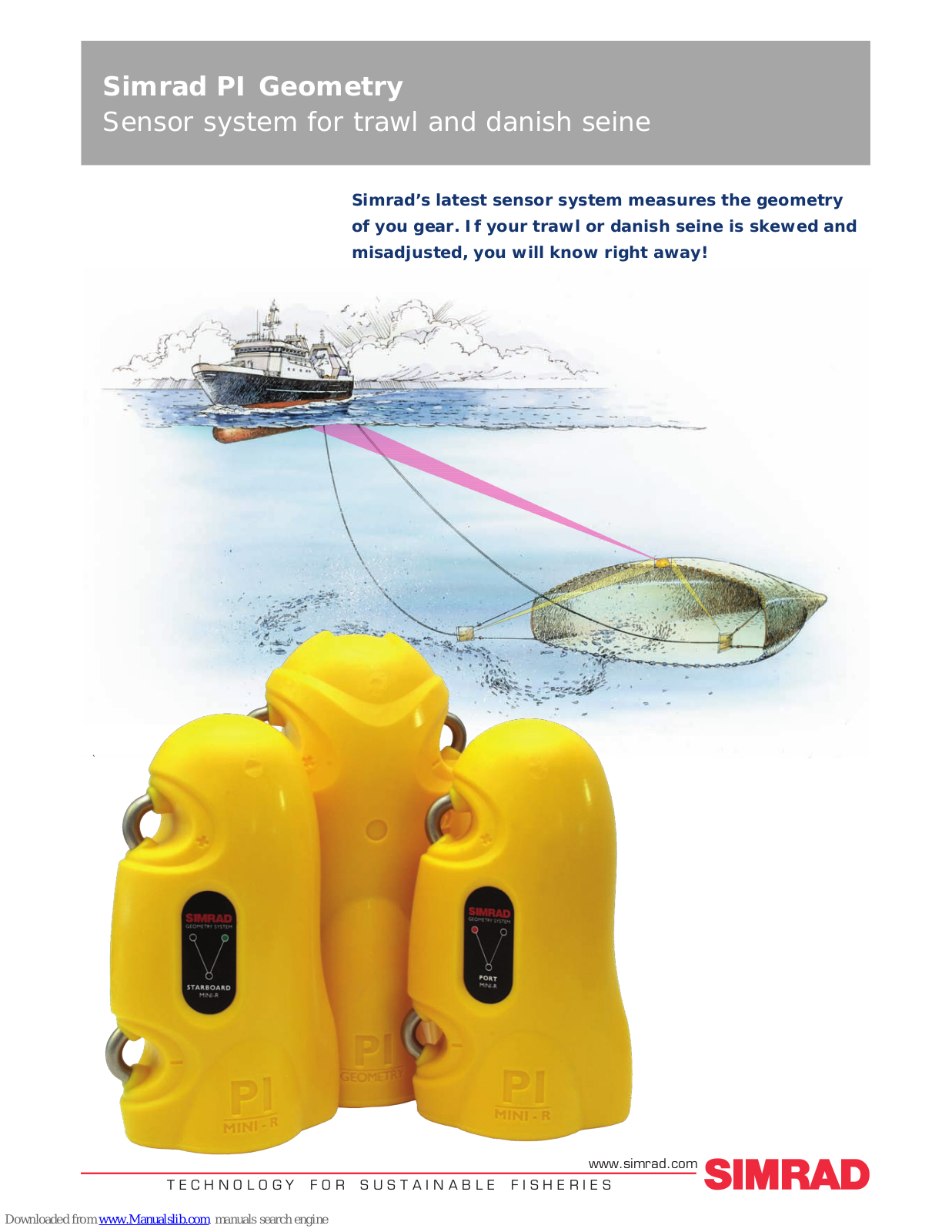 Simrad PI GEOMETRY - DATASHEET REV A,PI GEOMETRY Datasheet