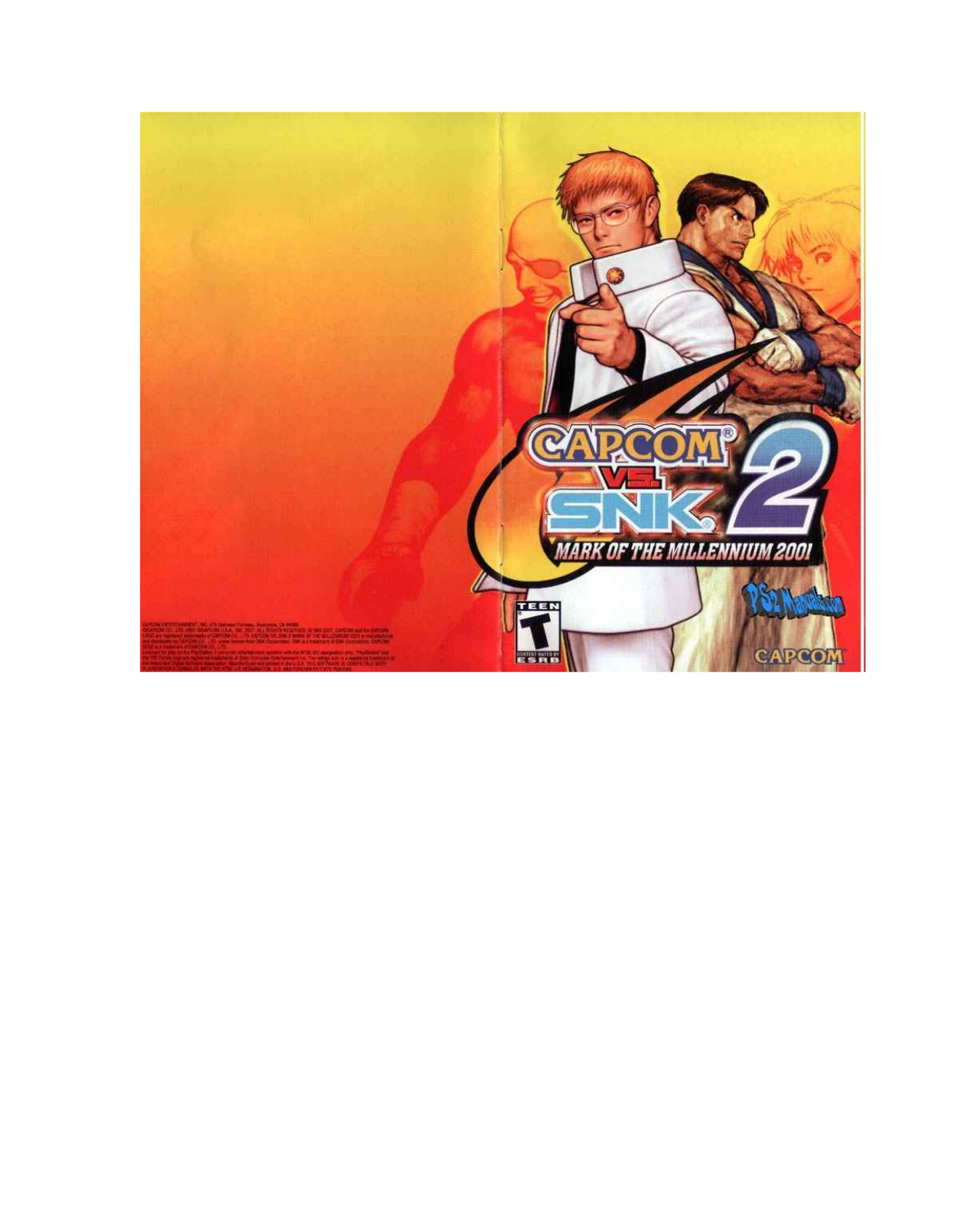 Games PS2 CAPCOM VS SNK2 User Manual