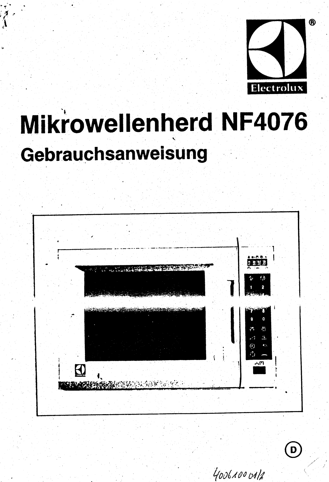 AEG NF4076 User Manual