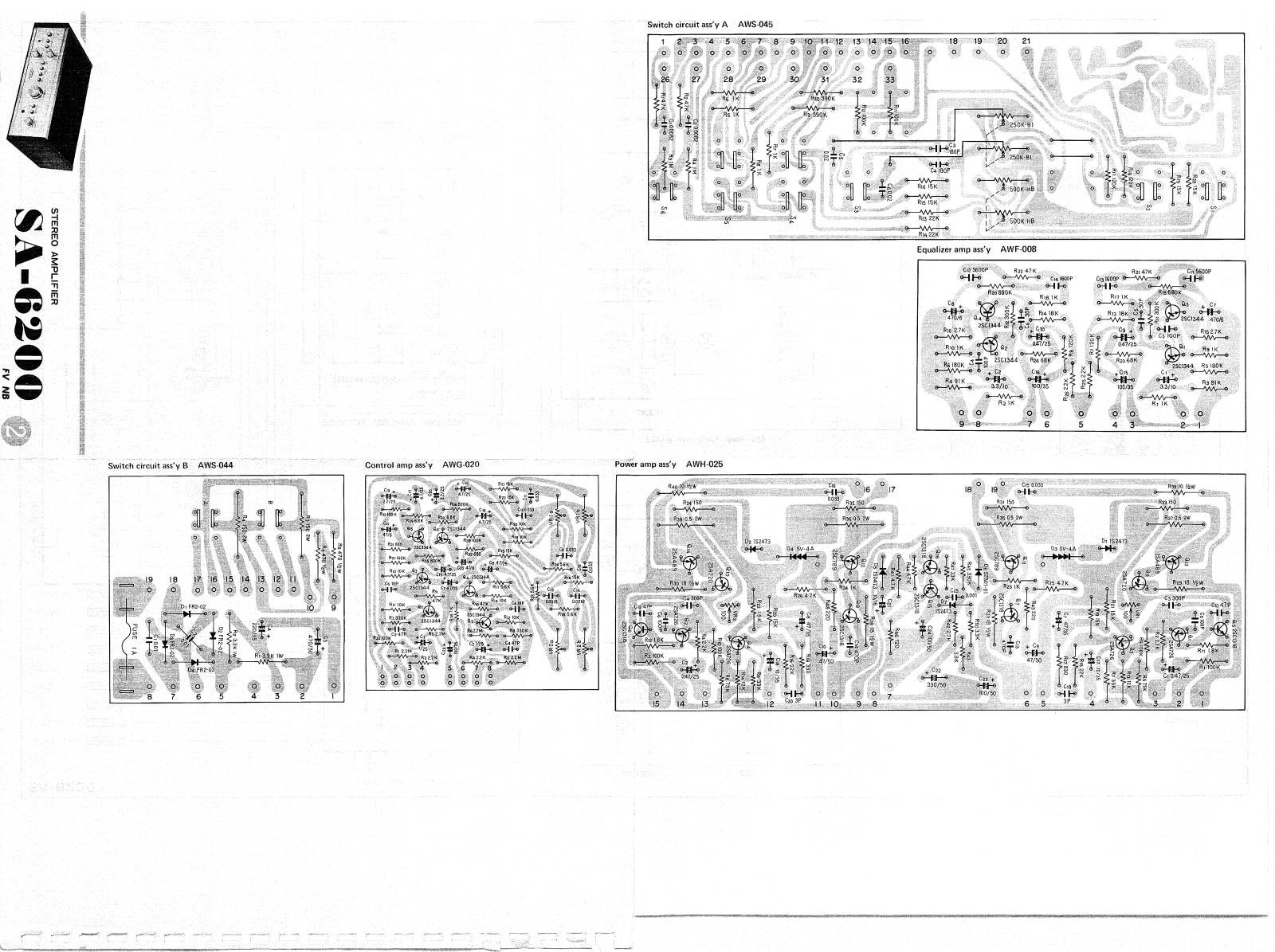 Pioneer SA-6200 Schematic