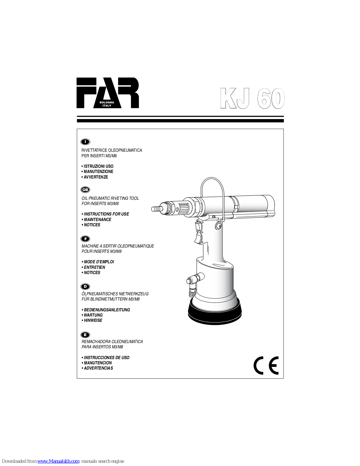 FAR KJ 60 Instructions For Use Manual