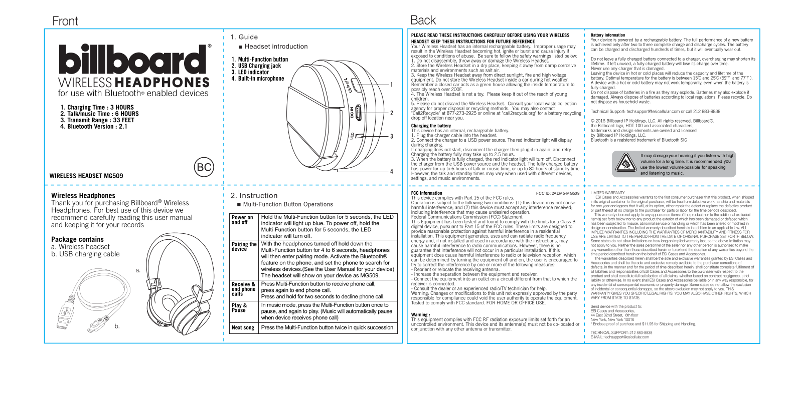 Zeeva MG509 User Manual