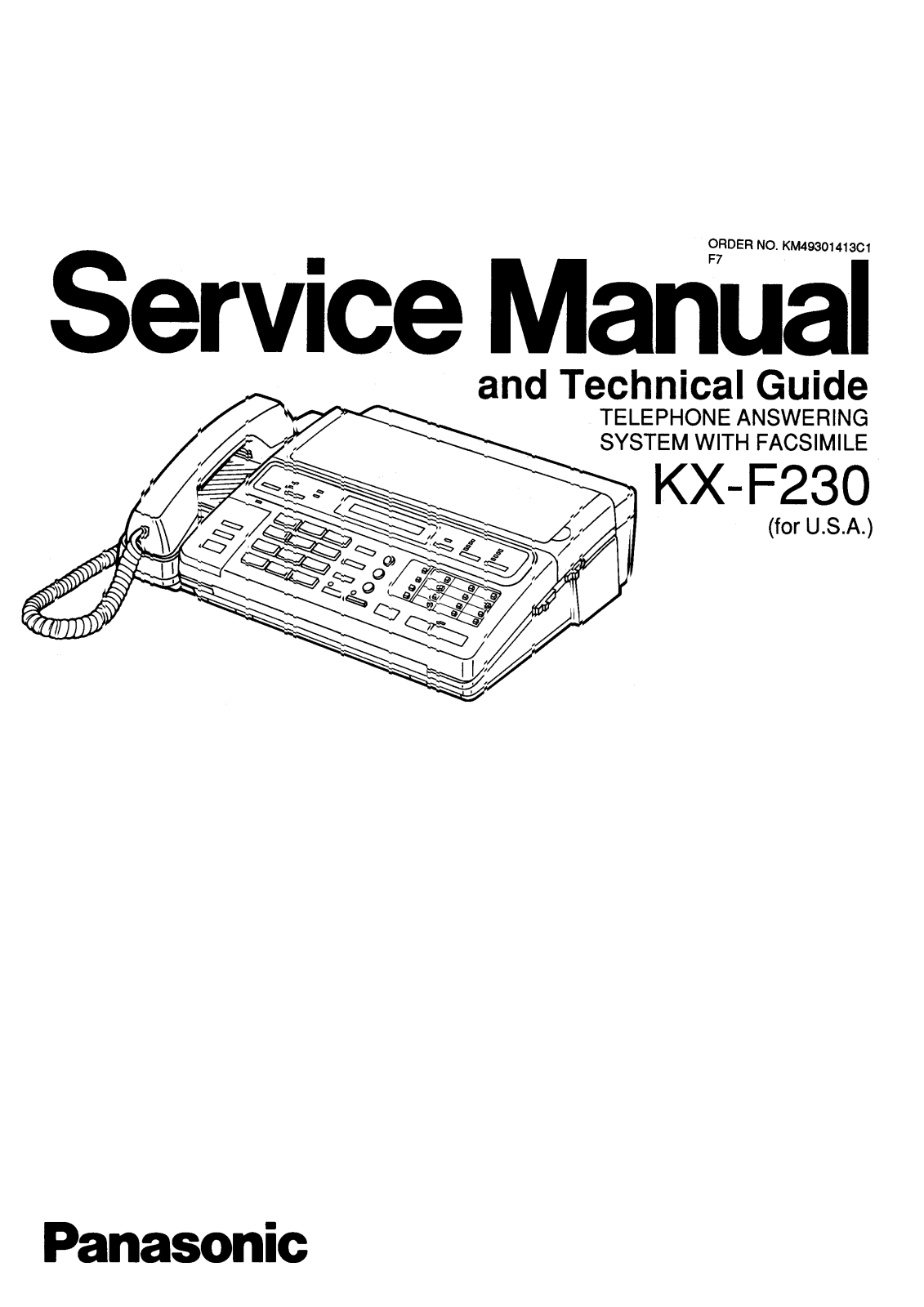 Panasonic kx-f230 Service Manual