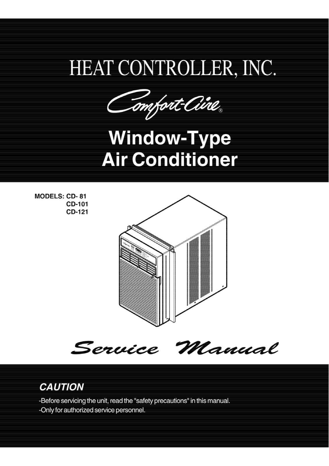 Comfort-aire Cd-121, Cd-101 Service Manual