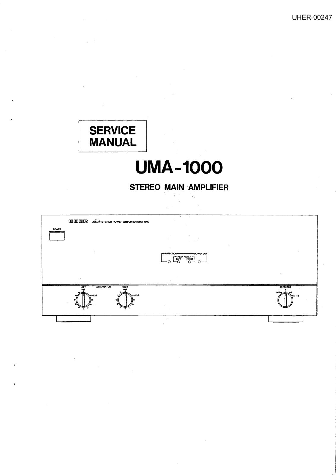 Uher UMA-1000 Service manual