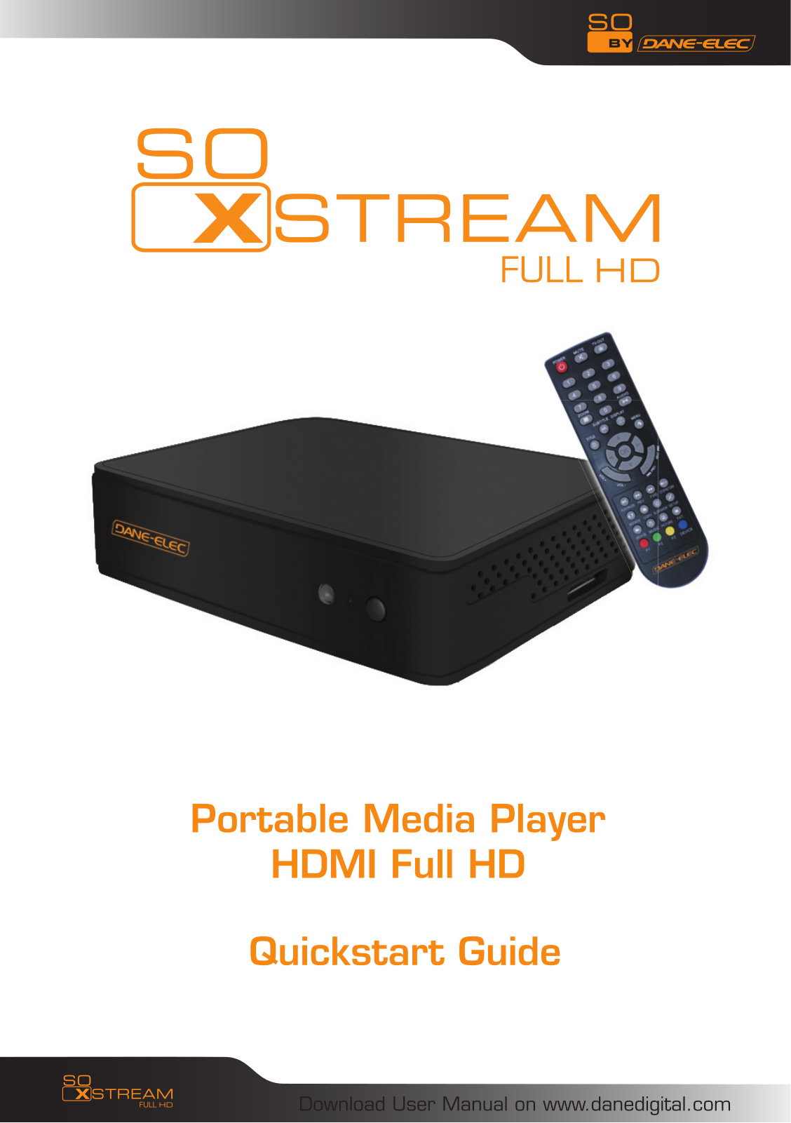 Dane-elec SO XSTREAM FULL HD Quickstart Guide