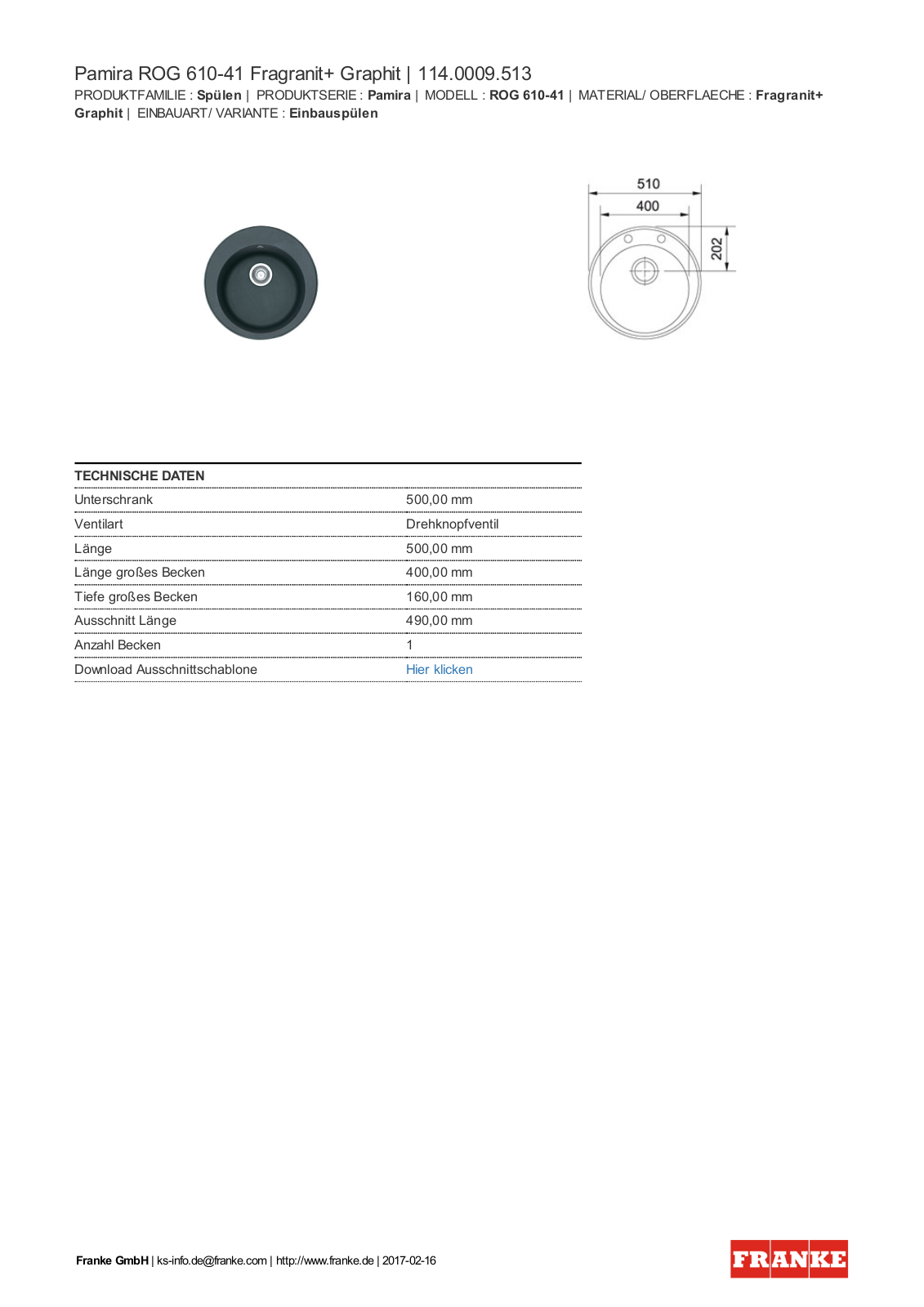 Franke 114.0009.513 Service Manual