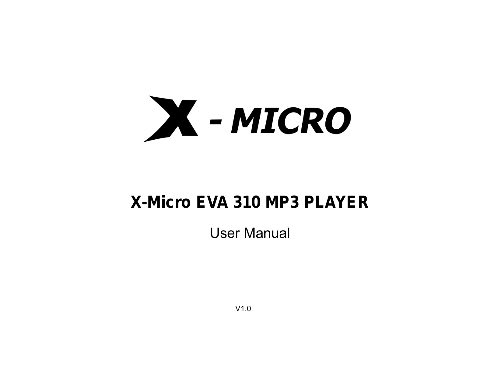 X-Micro Tech EVA 310 User Manual